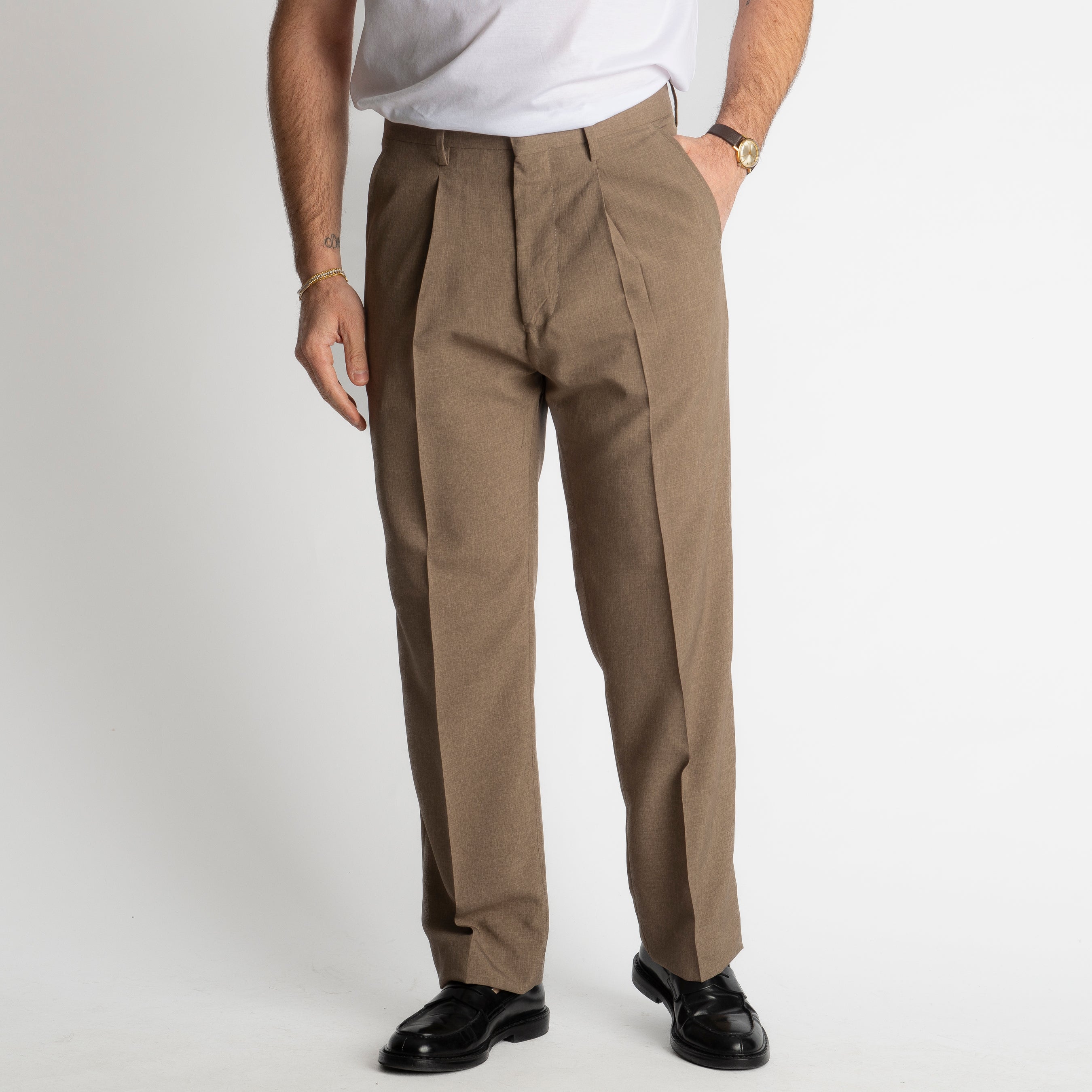 Pantalone Fondo Ampio Tasmania TO8015 Fango