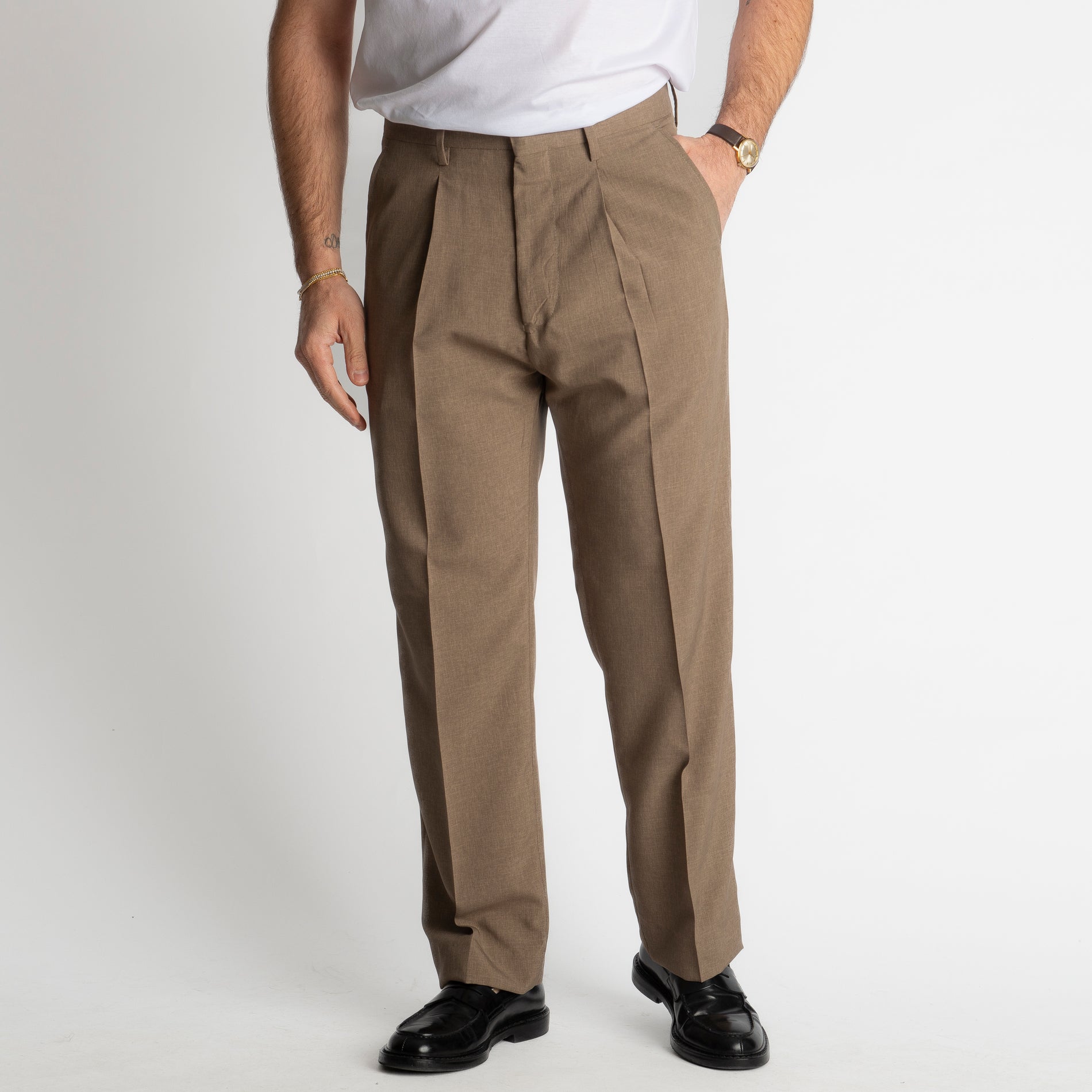 Pantalone Fondo Ampio Tasmania TO8015 Fango