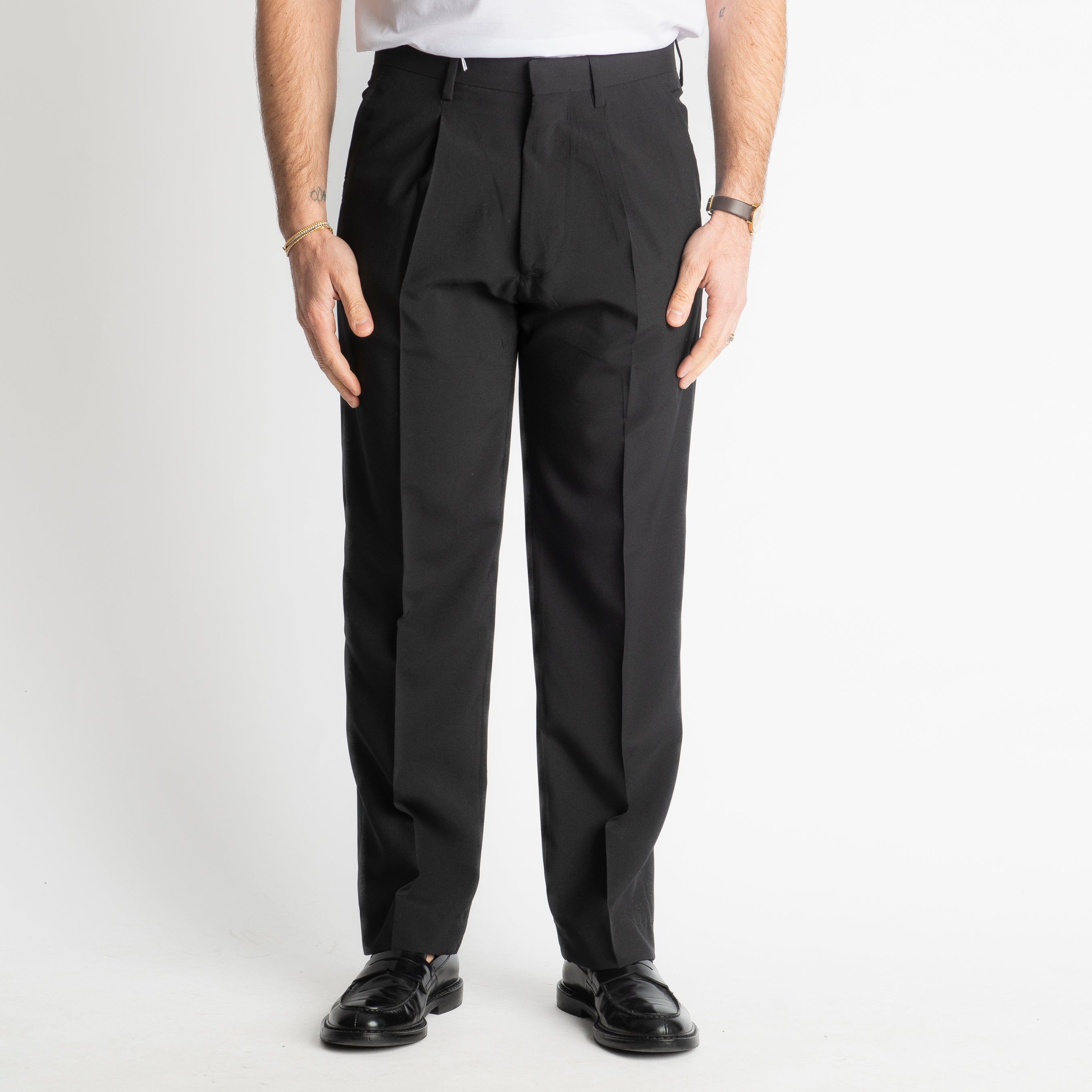 Pantalone Fondo Ampio Tasmania TO8015 Nero