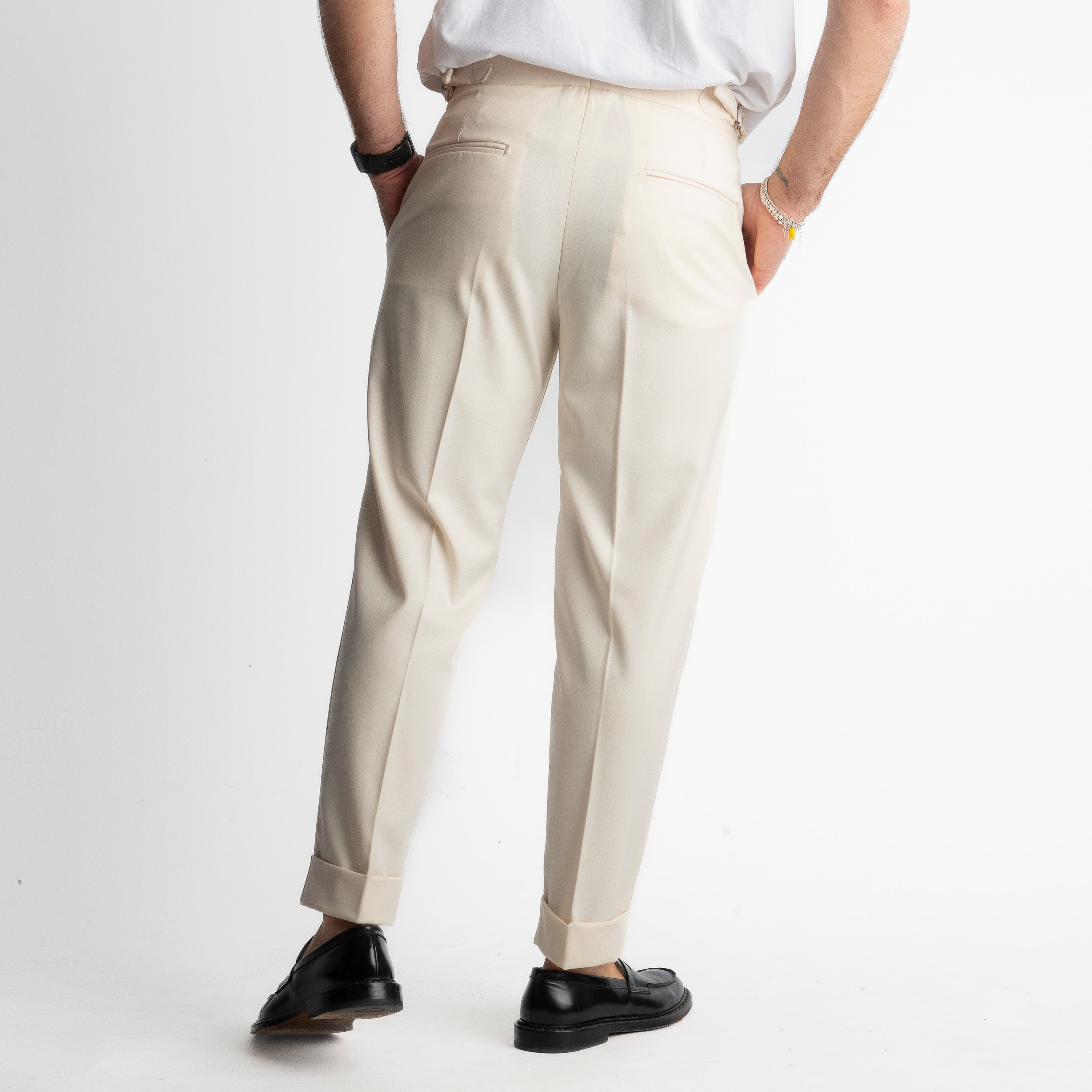 Pantalone Pisa Con Fibbia Burro