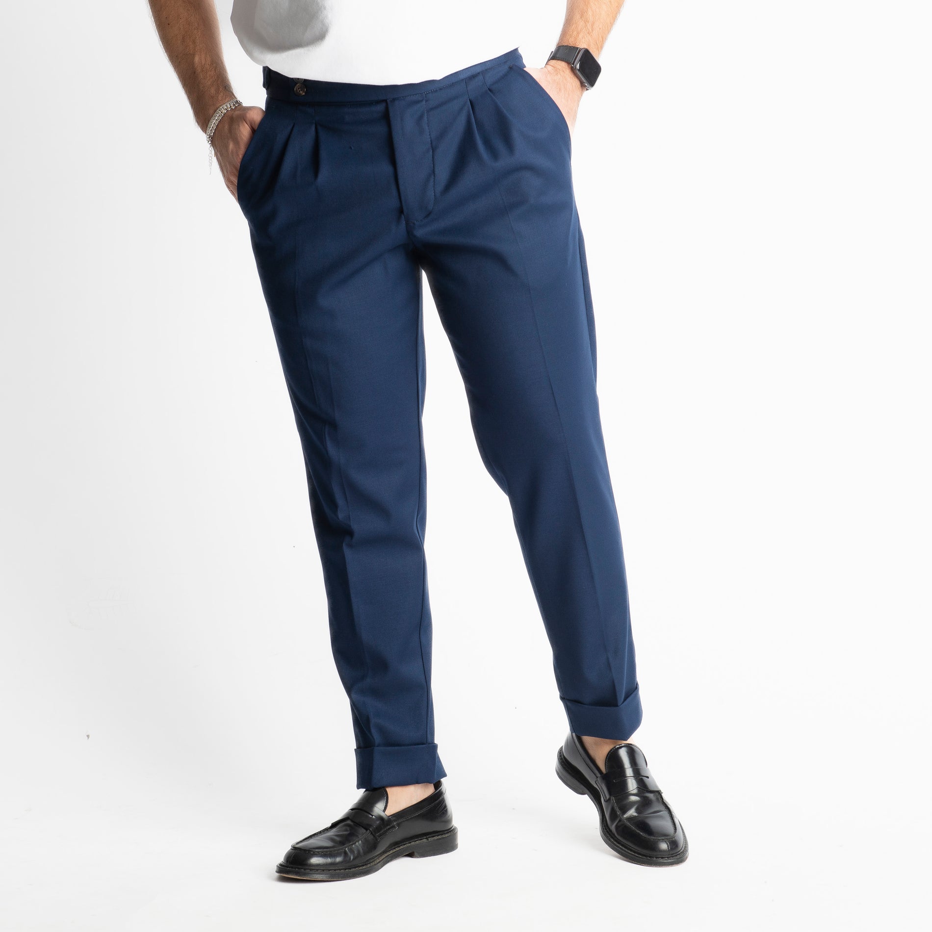Pantalone Tennesse Doppia Fibbia TO8025 Blu