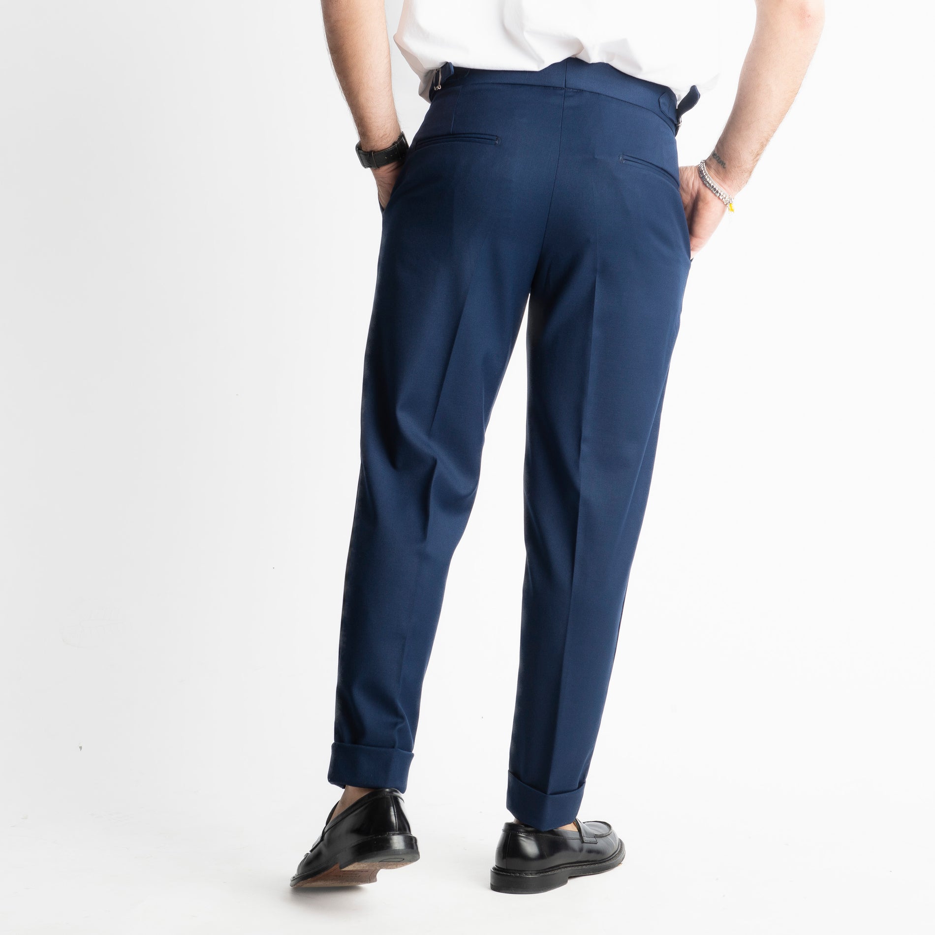 Pantalone Pisa Con Fibbia Blu