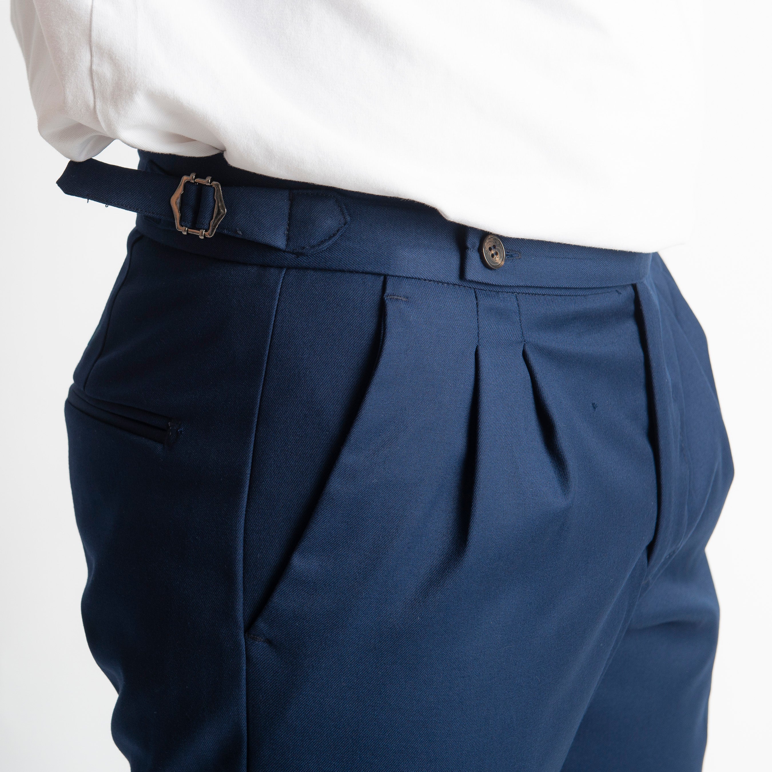 Pantalone Pisa Con Fibbia Blu
