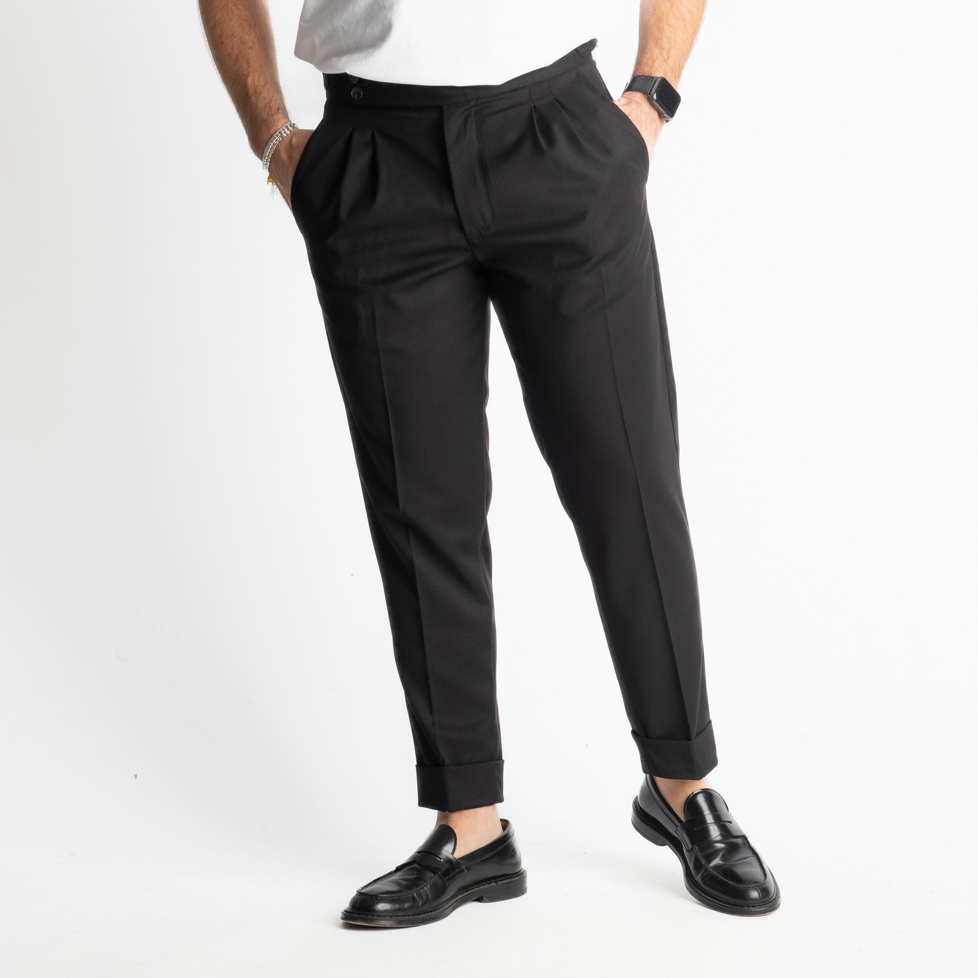 Pantalone Tennesse Doppia Fibbia TO8025 Nero