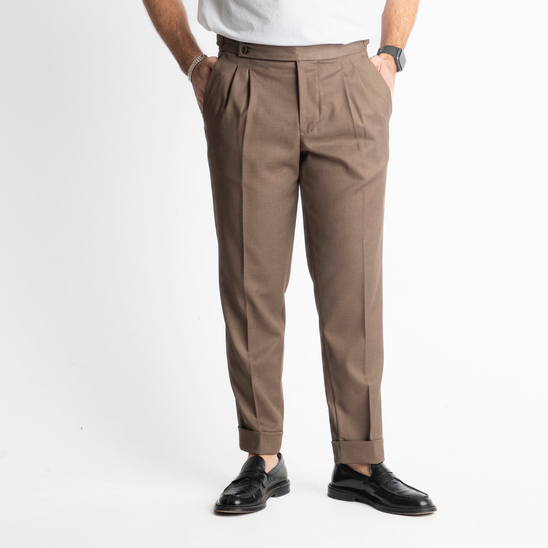 Pantalone Pisa Con Fibbia Fango