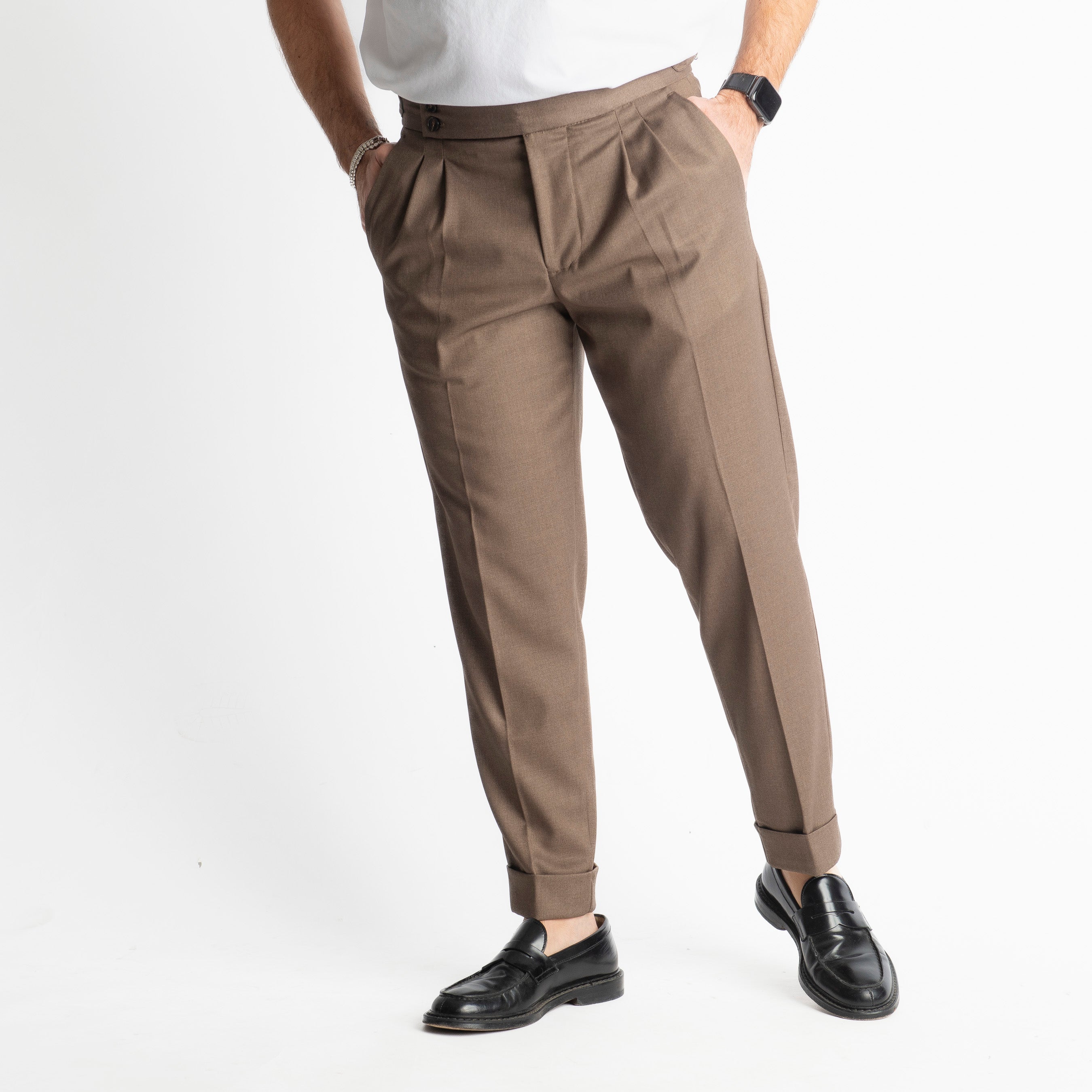 Pantalone Pisa Con Fibbia Fango