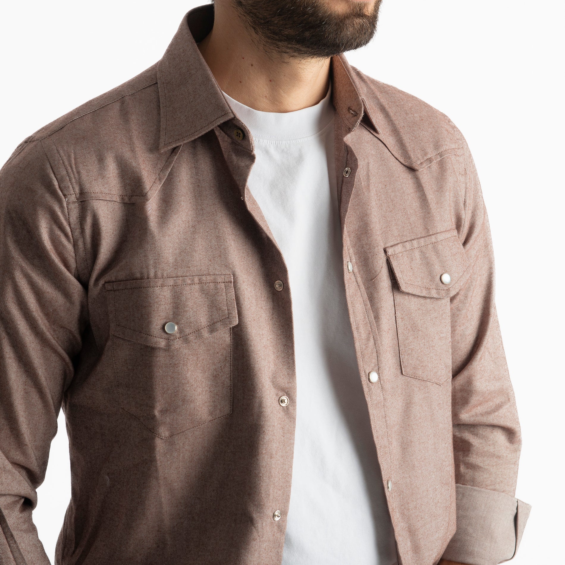 Camicia Texana in Flanella Moro