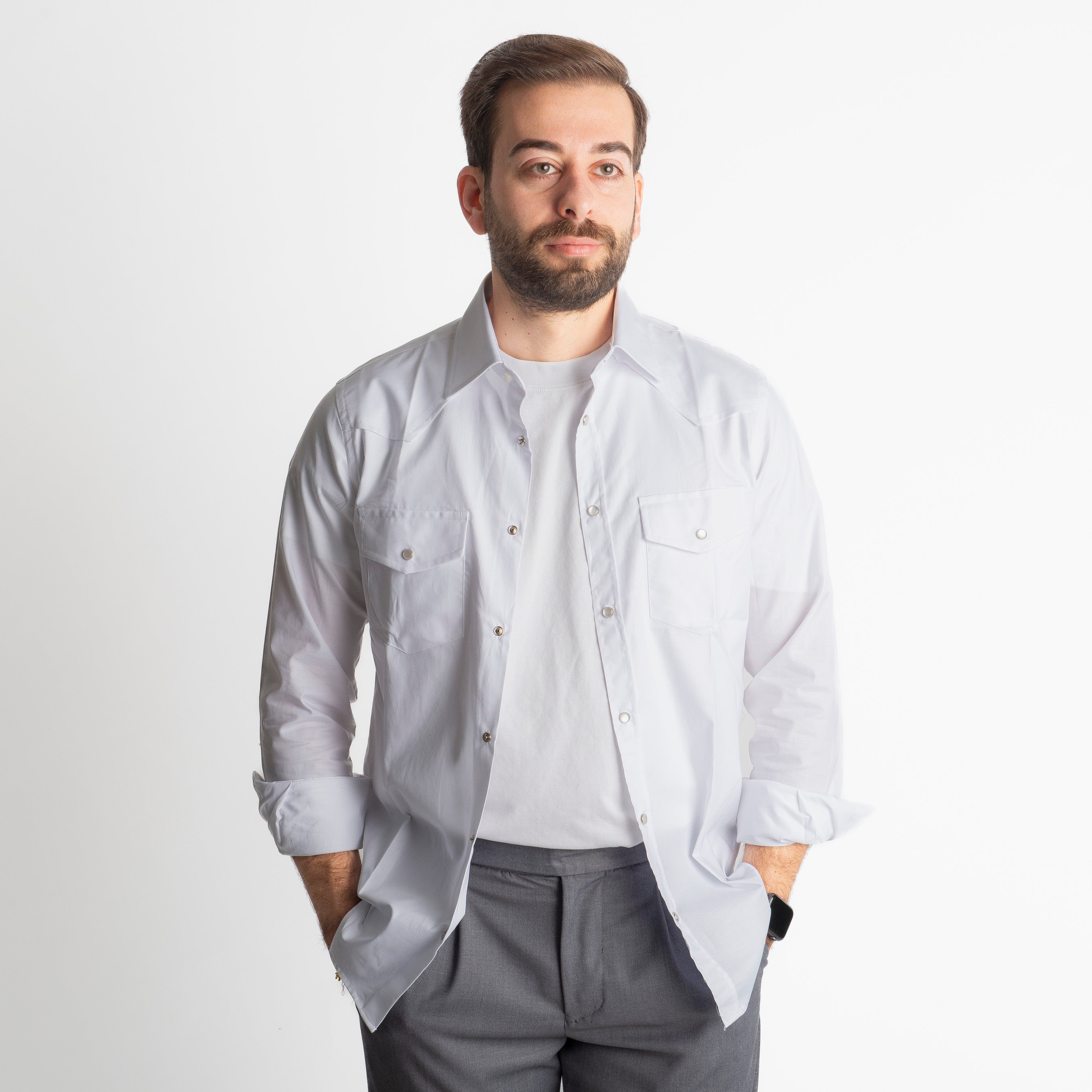 Camicia Texana Bianca