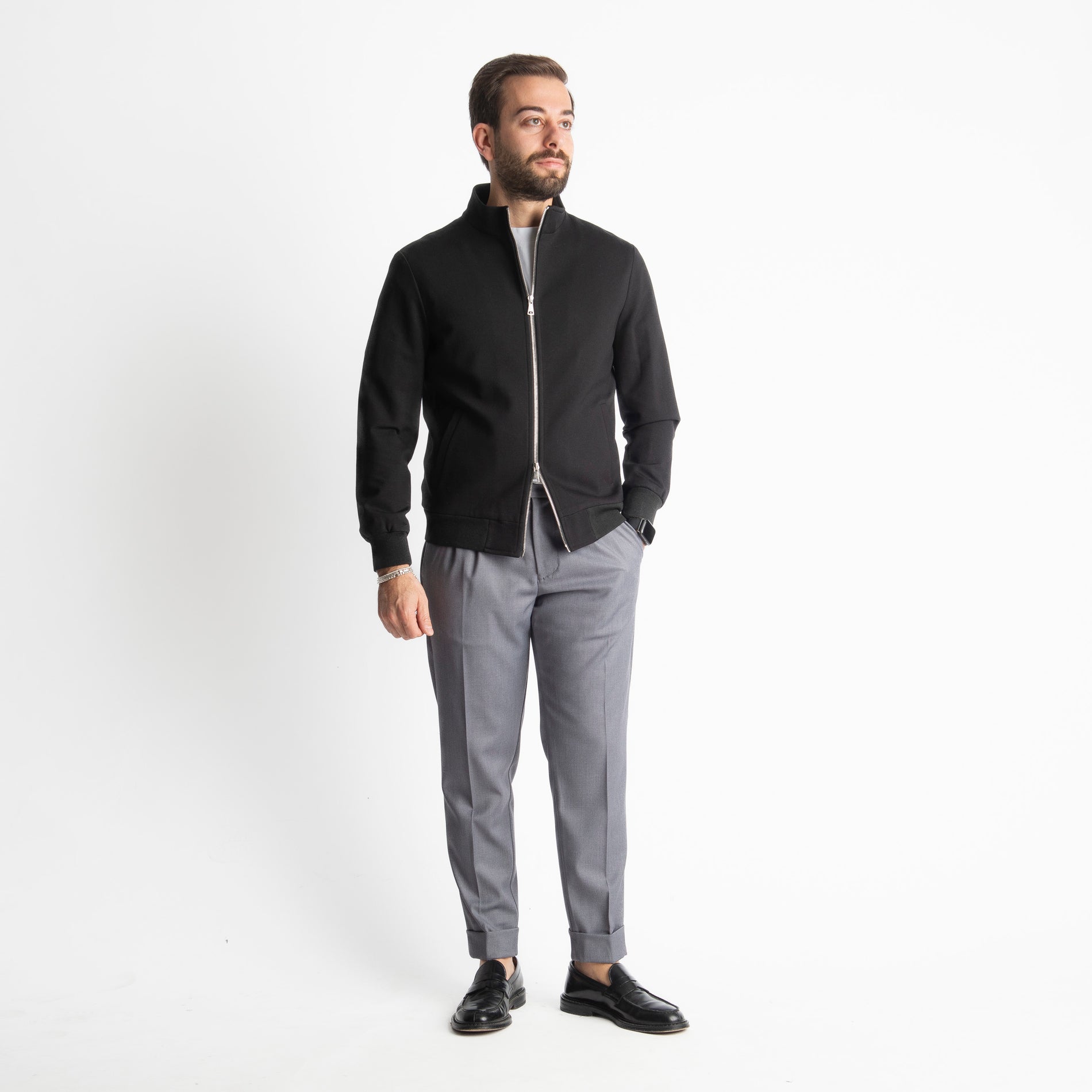 Giubbotto Doppio Cursore Punto Milano Nero