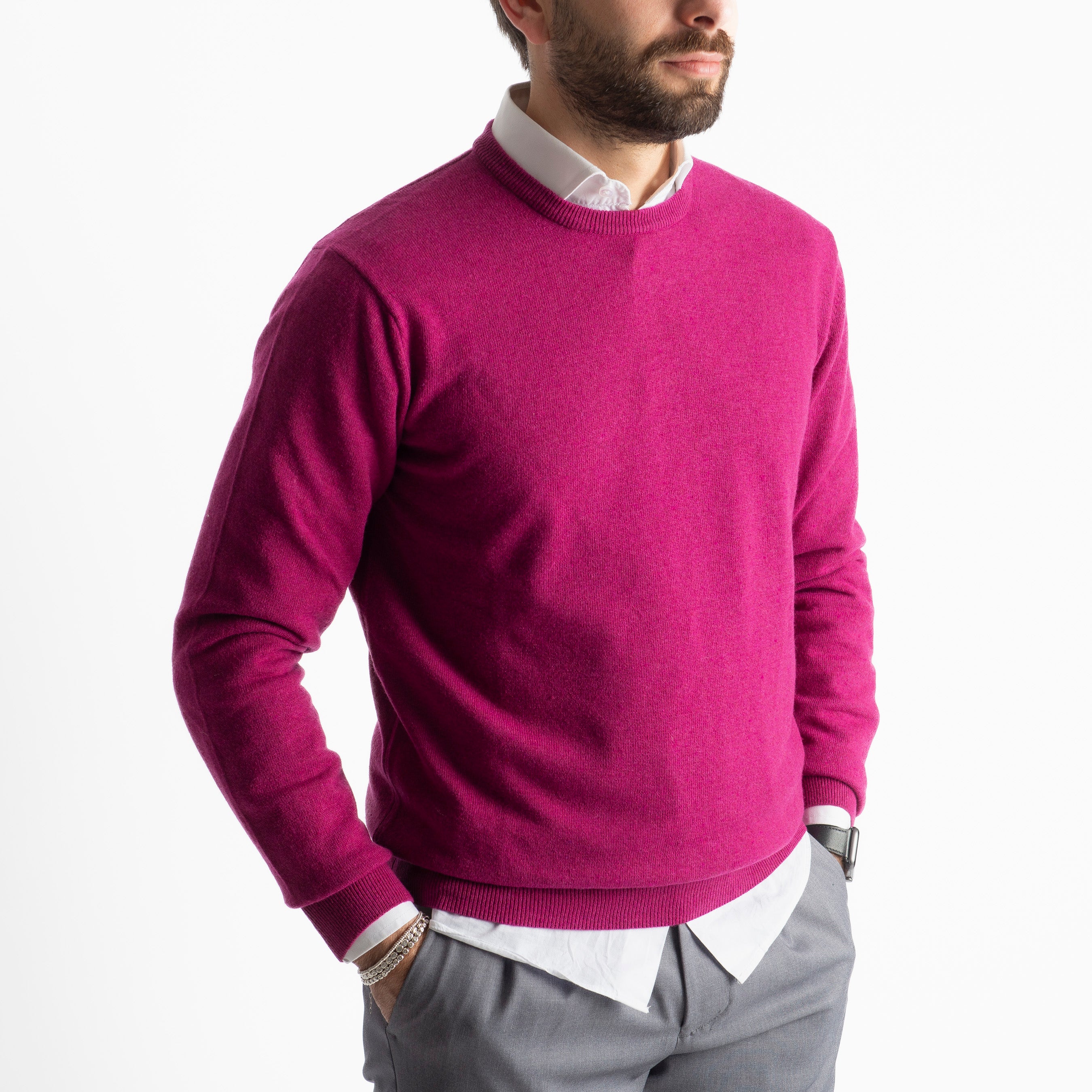 Maglioncino Misto Cashmere Ciclamino