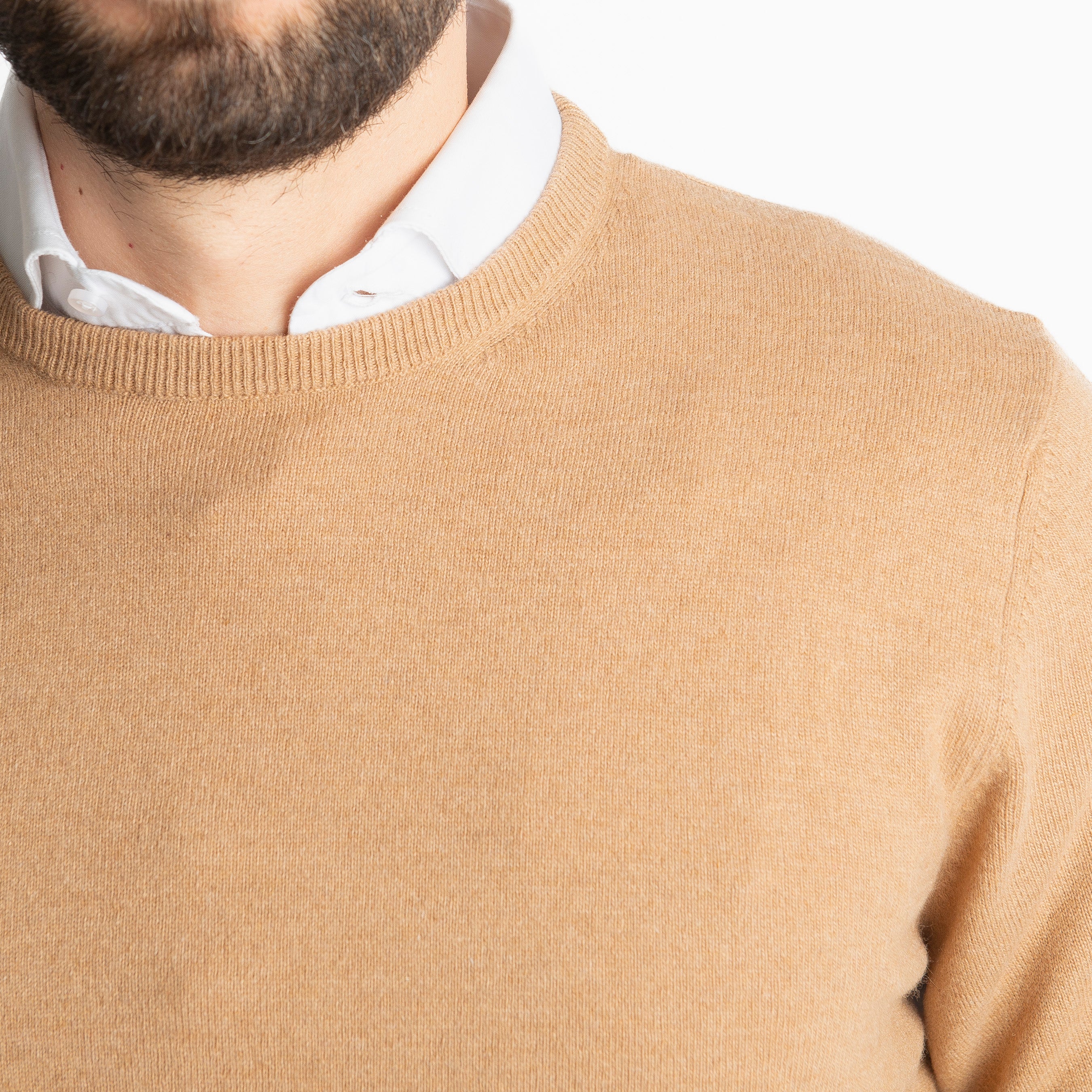 Maglioncino Misto Cashmere Cammello