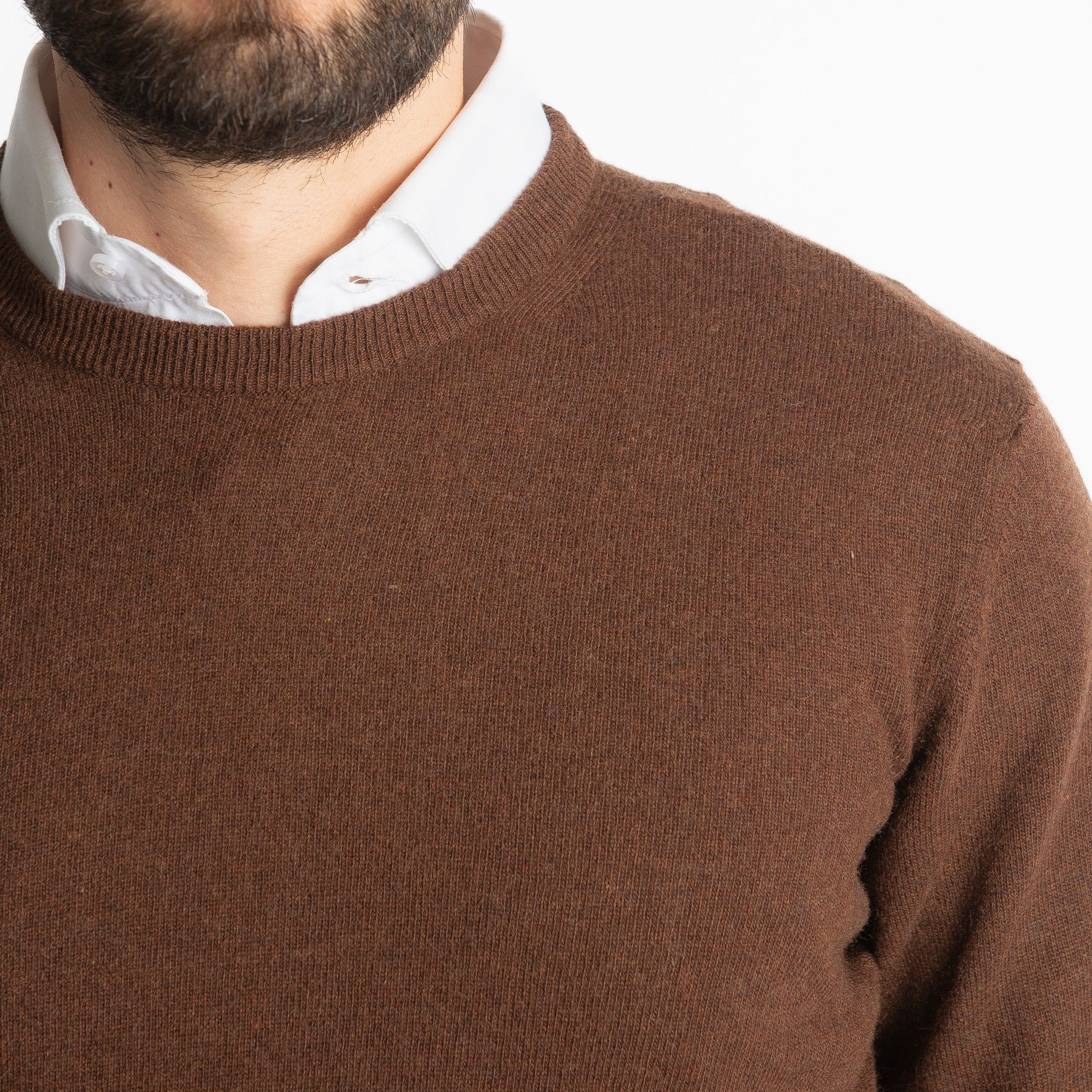 Maglioncino Misto Cashmere Marrone