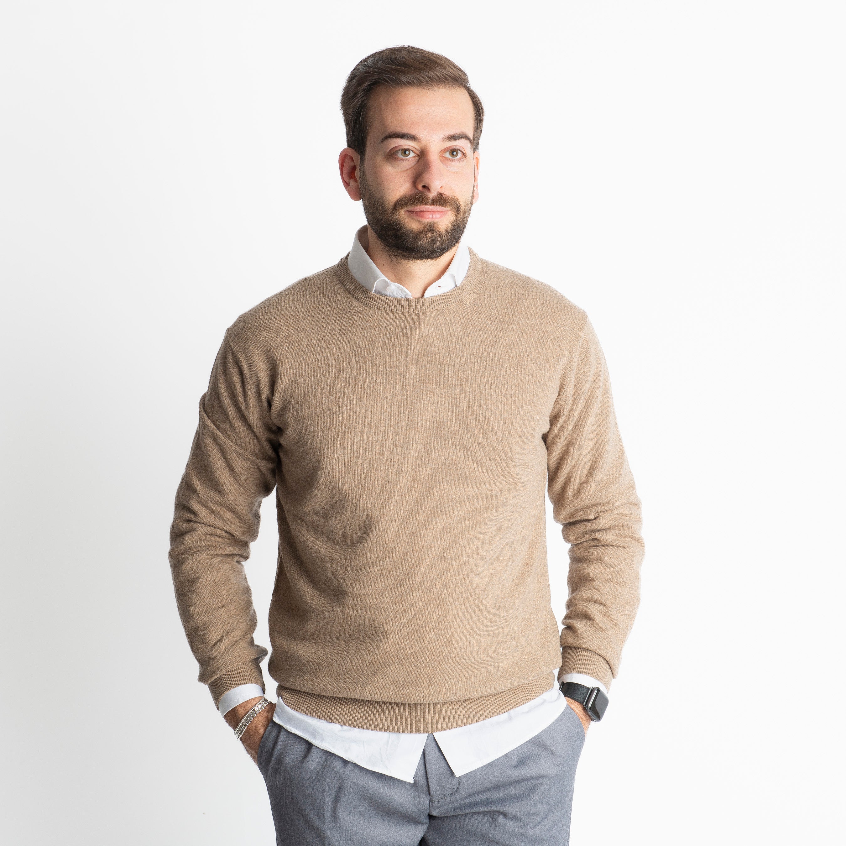 Maglioncino Misto Cashmere Beige