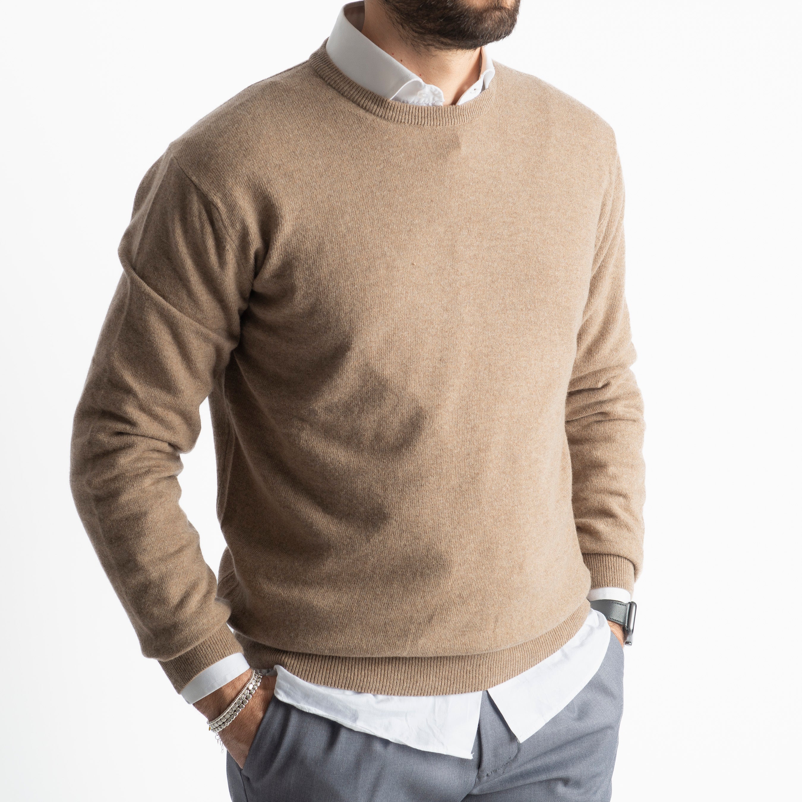 Maglioncino Misto Cashmere Beige