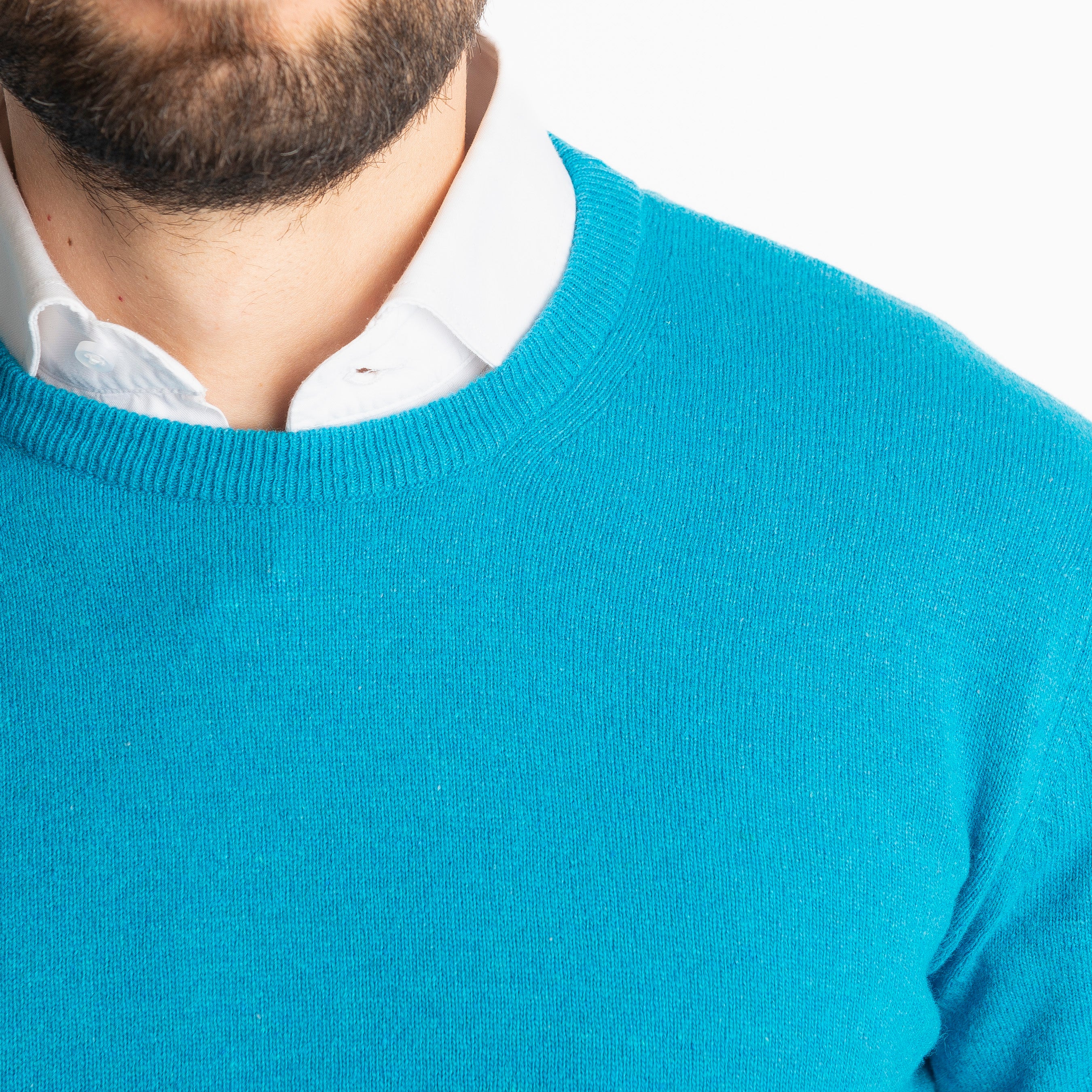 Maglioncino Misto Cashmere Ottanio