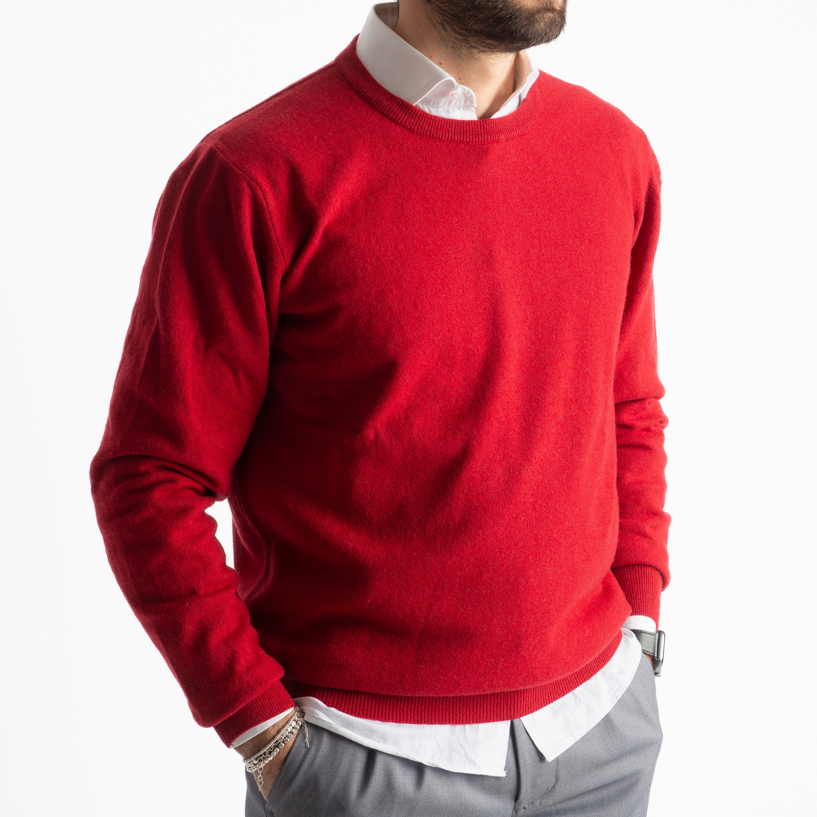 Maglioncino Misto Cashmere Rosso