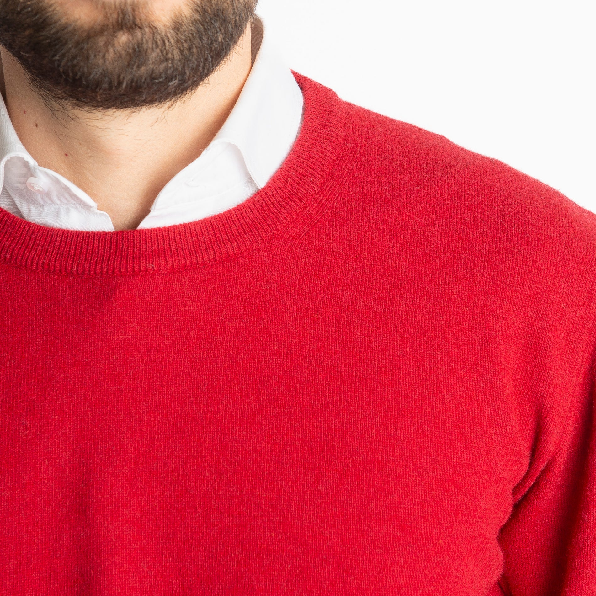 Maglioncino Misto Cashmere Rosso