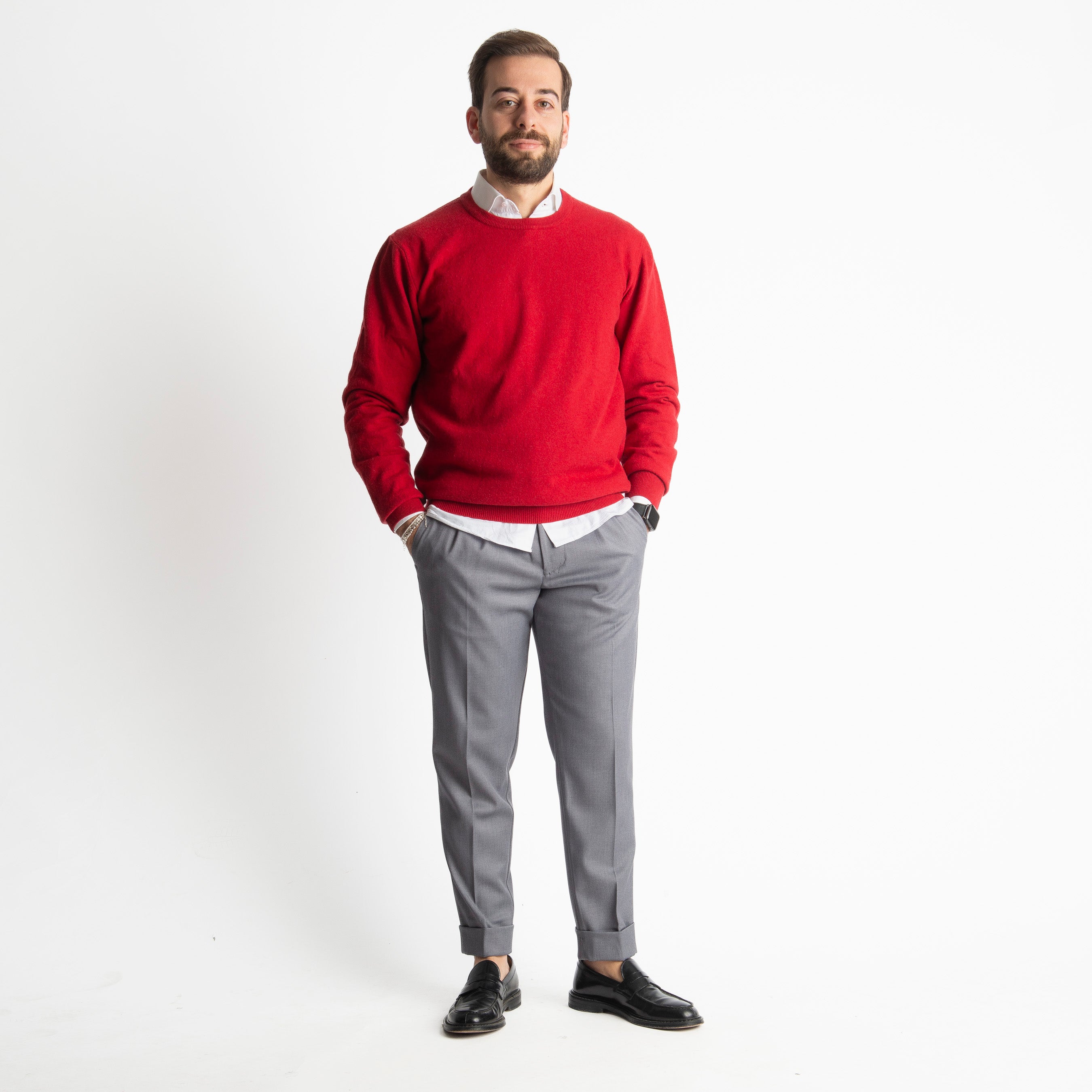 Maglioncino Misto Cashmere Rosso