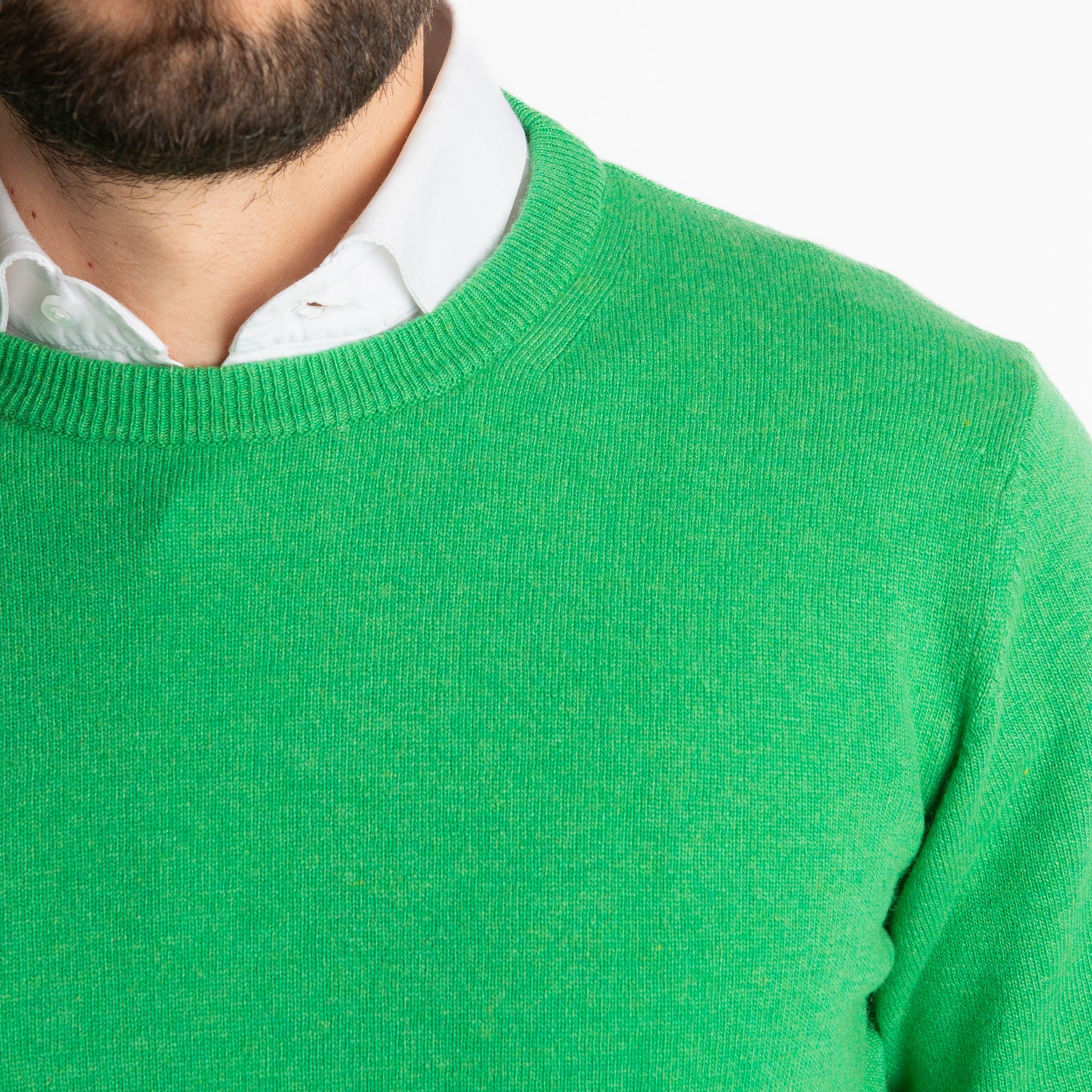 Maglioncino Misto Cashmere Verde Mela