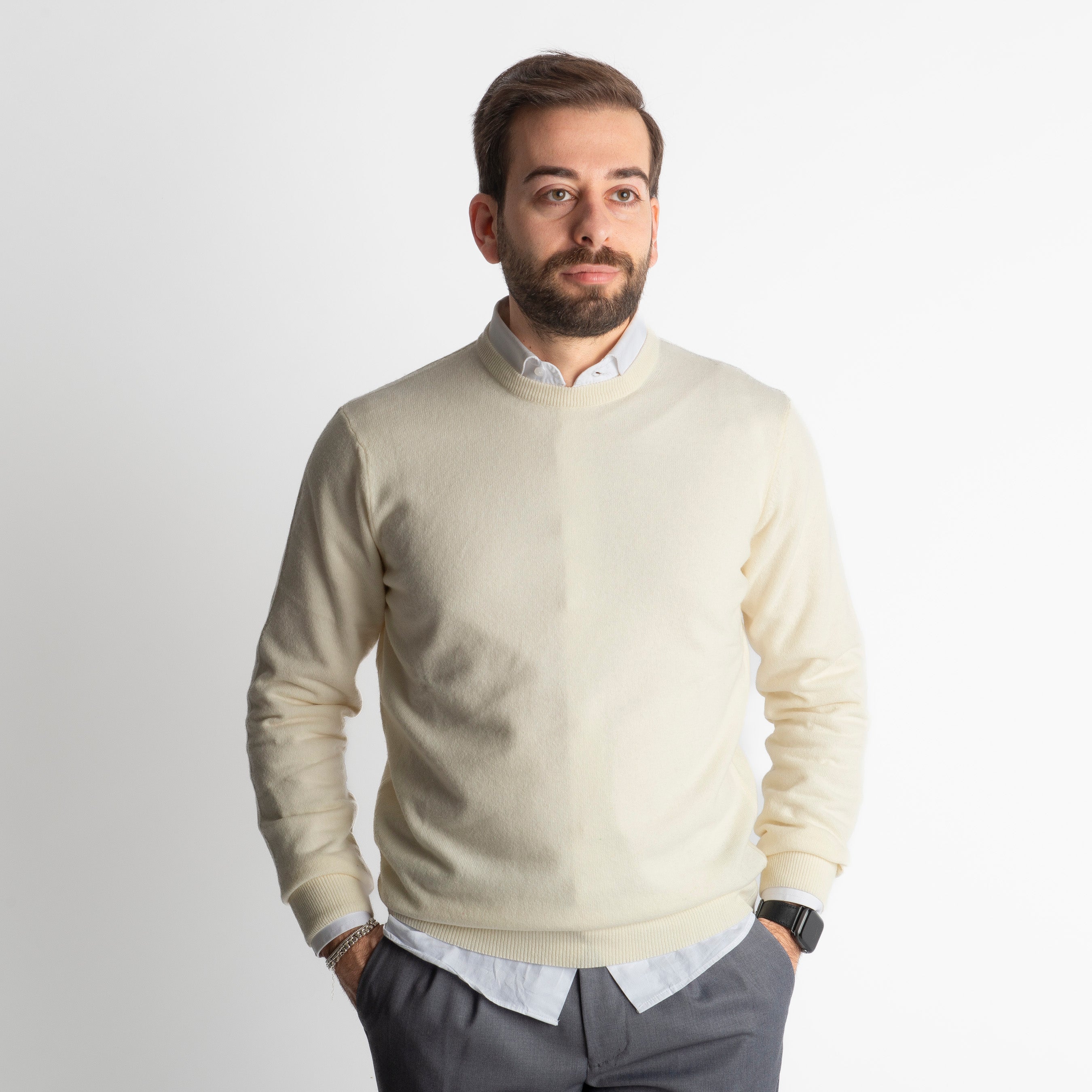 Maglioncino Misto Cashmere Panna