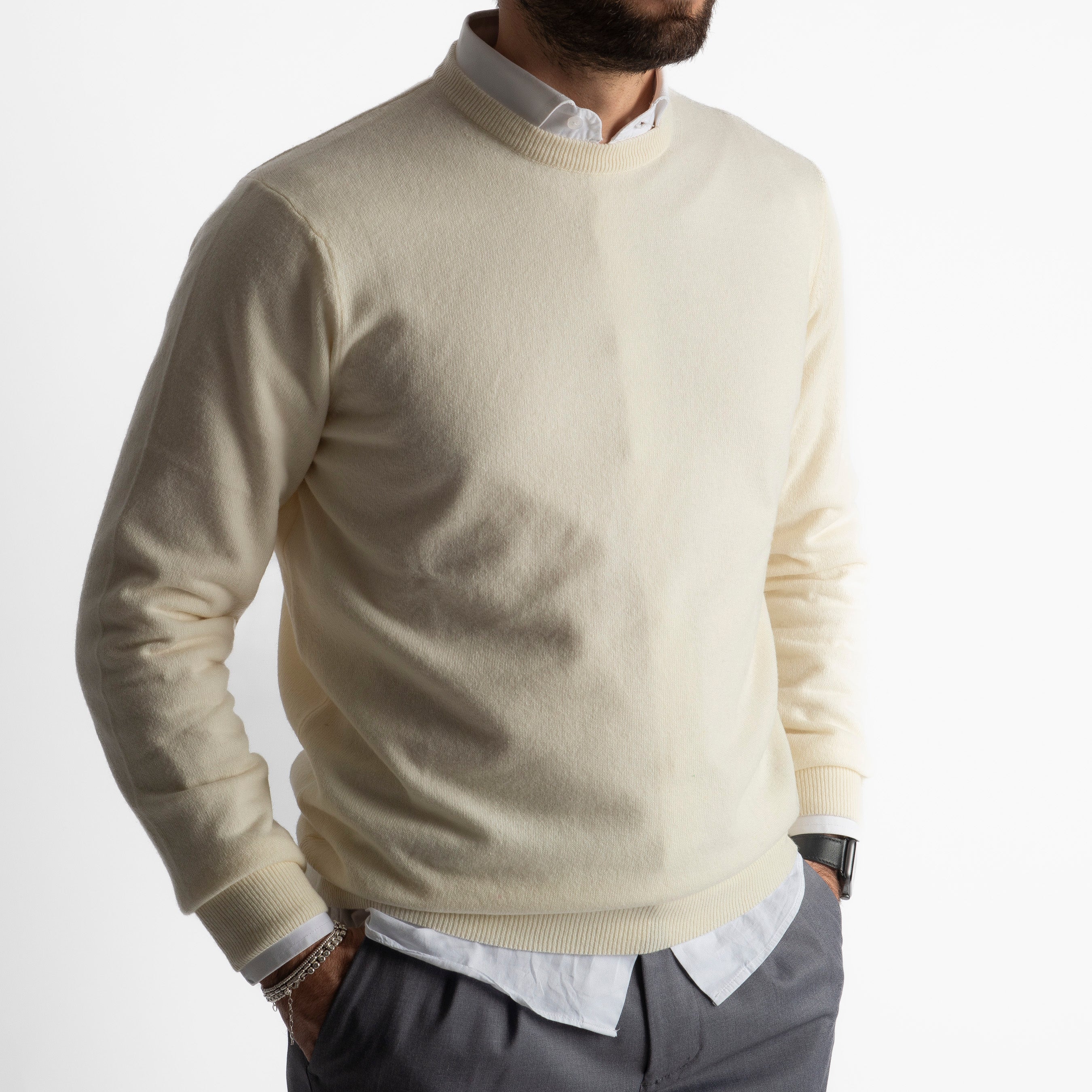 Maglioncino Misto Cashmere Panna