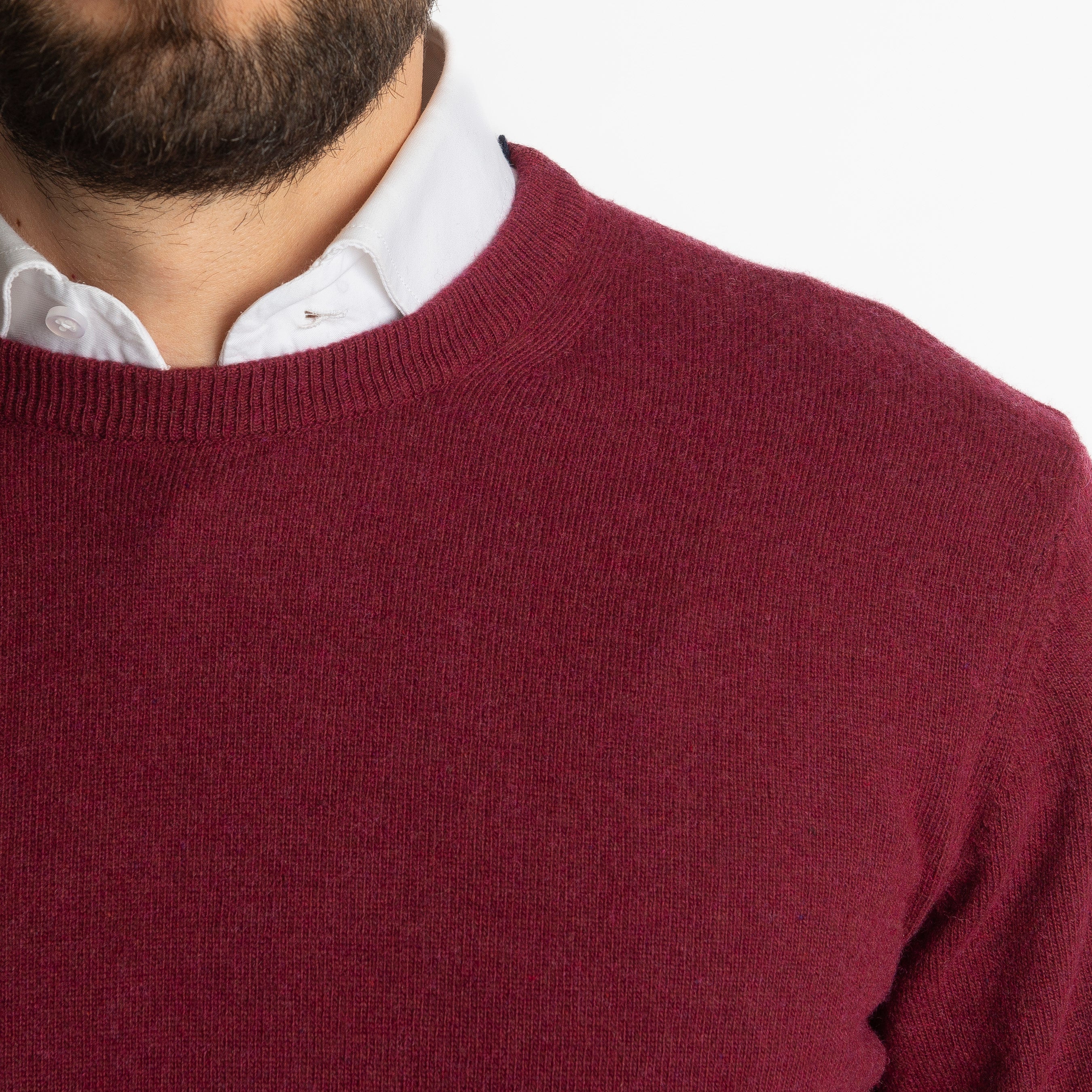 Maglioncino Misto Cashmere Bordeaux