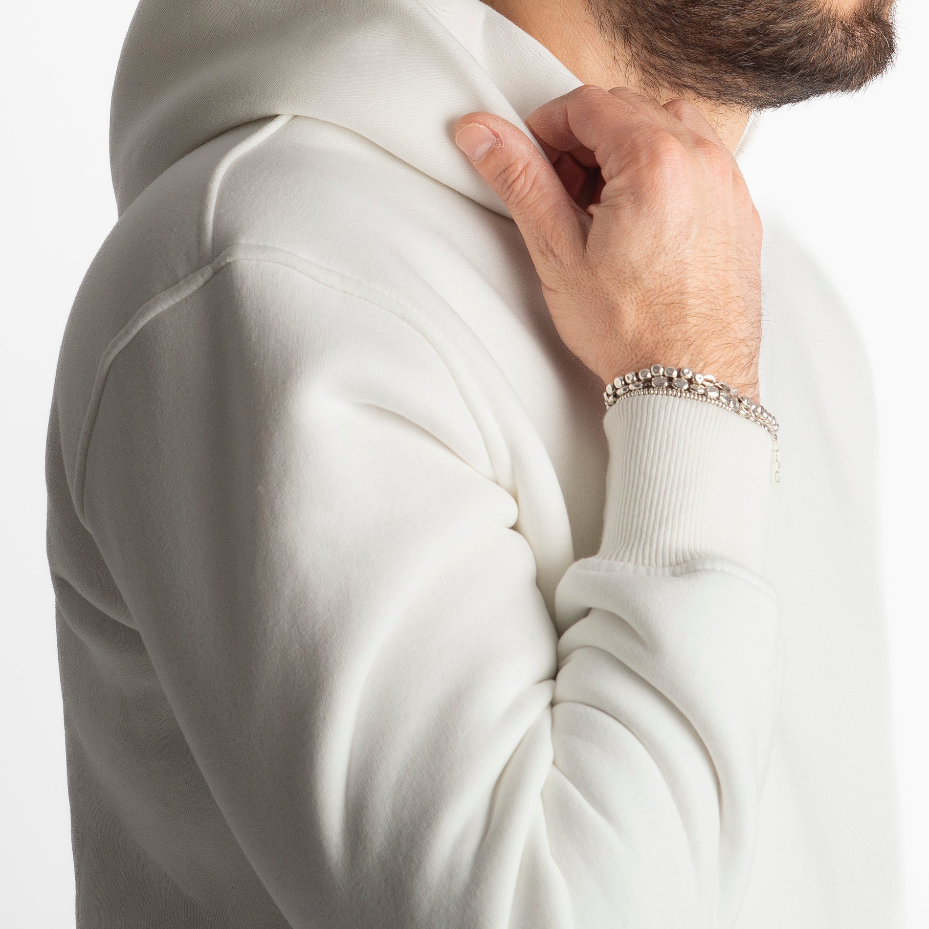 Felpa Uomo Con Cappuccio 0310 Bianca