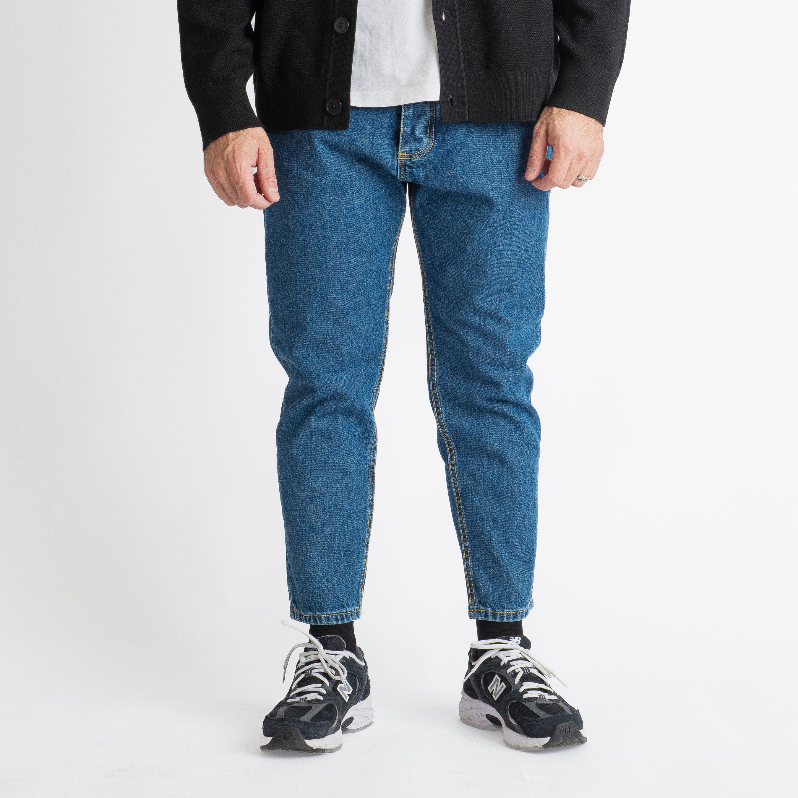 Jeans Carrot Fit Stone Washed - Cotone Mercerizzato