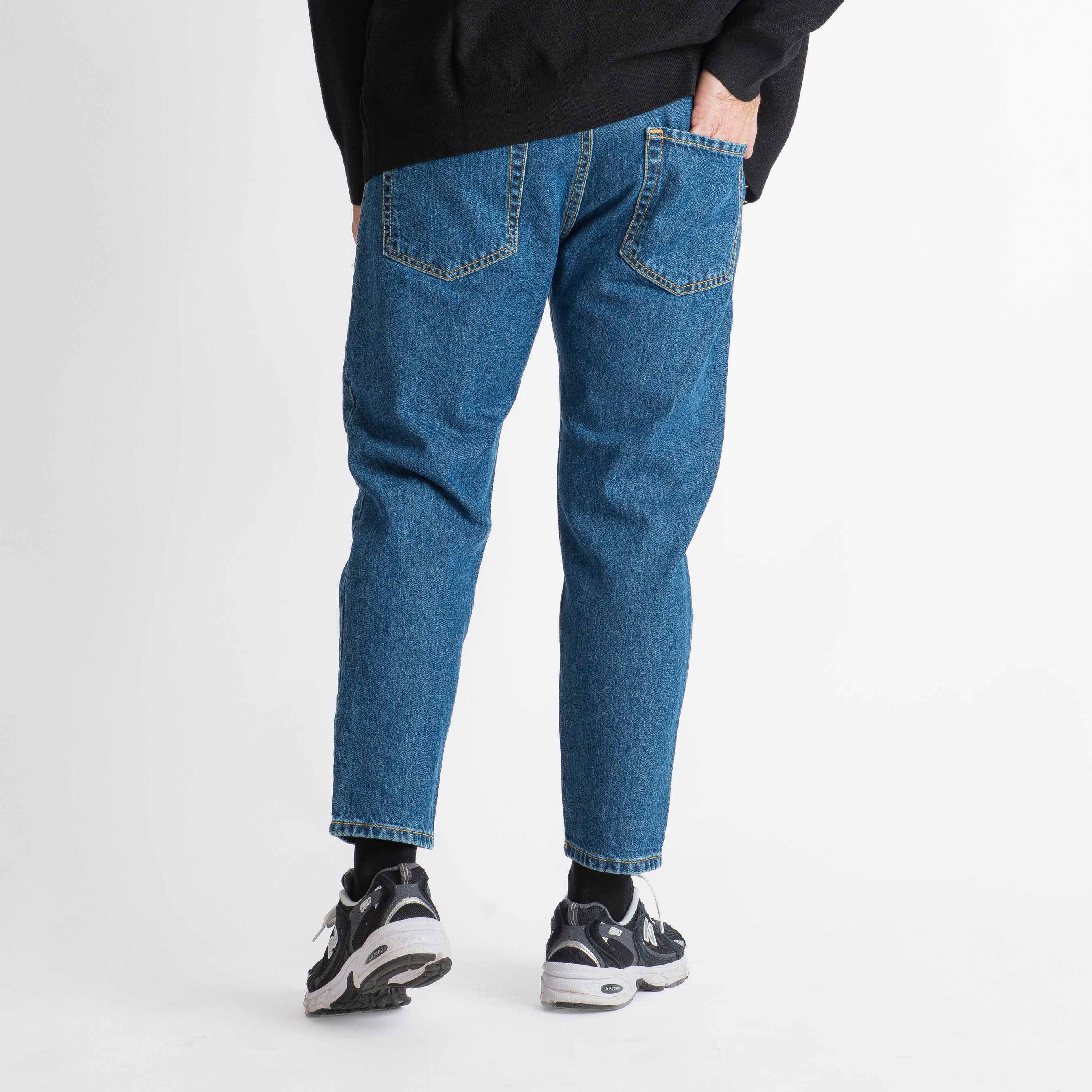 Jeans Carrot Fit Stone Washed - Cotone Mercerizzato