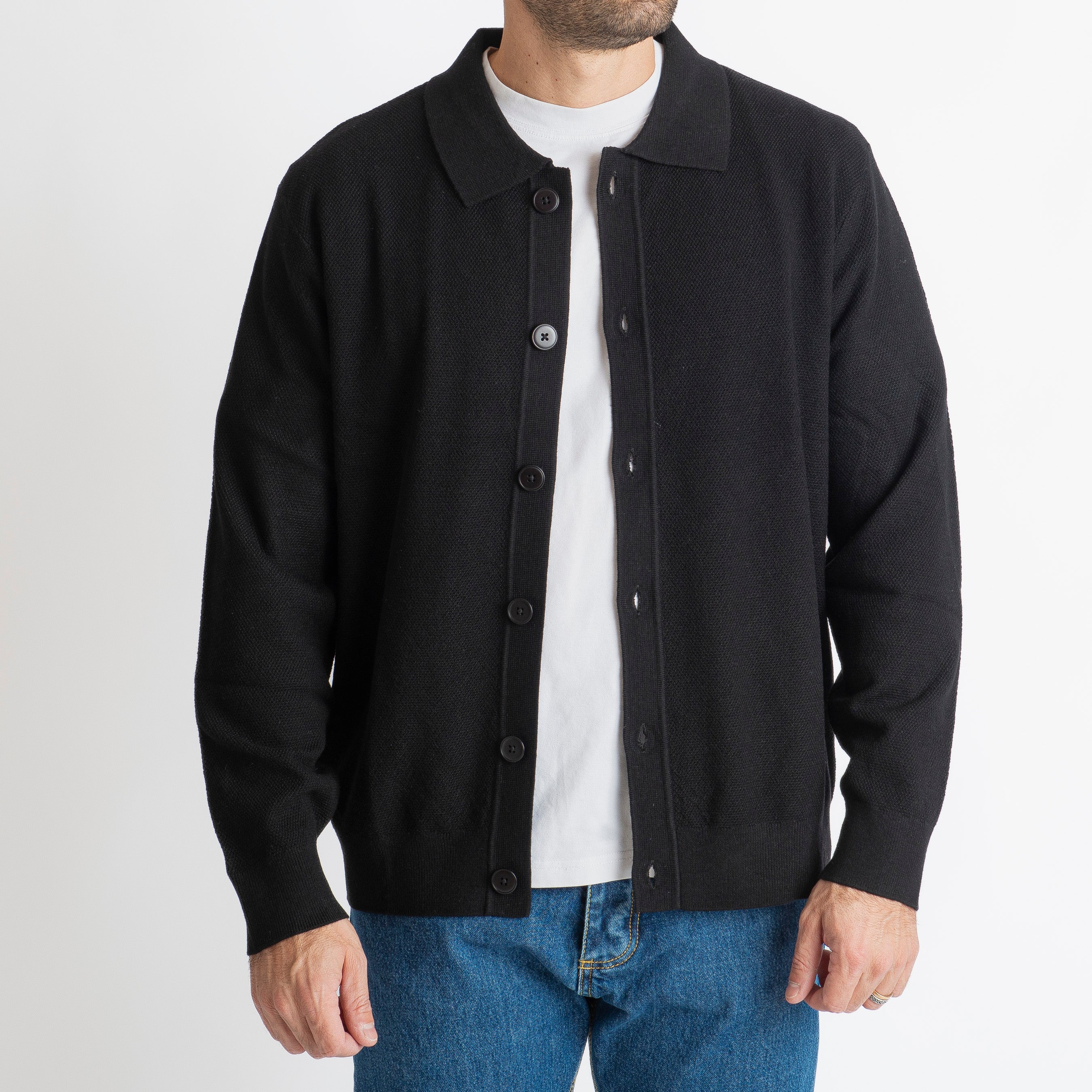 Cardigan con Bottoni Malaga Nero