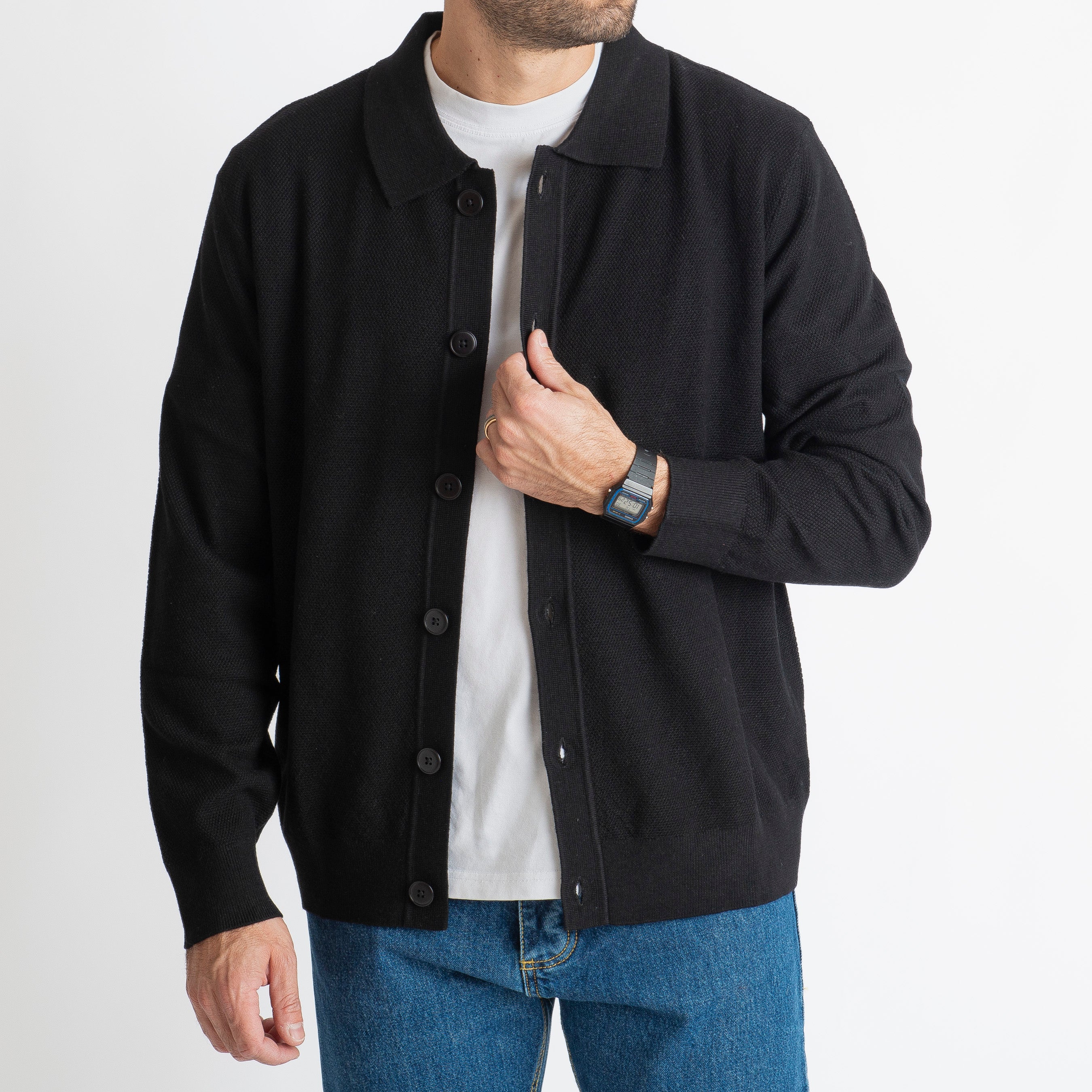 Cardigan con Bottoni Malaga Nero
