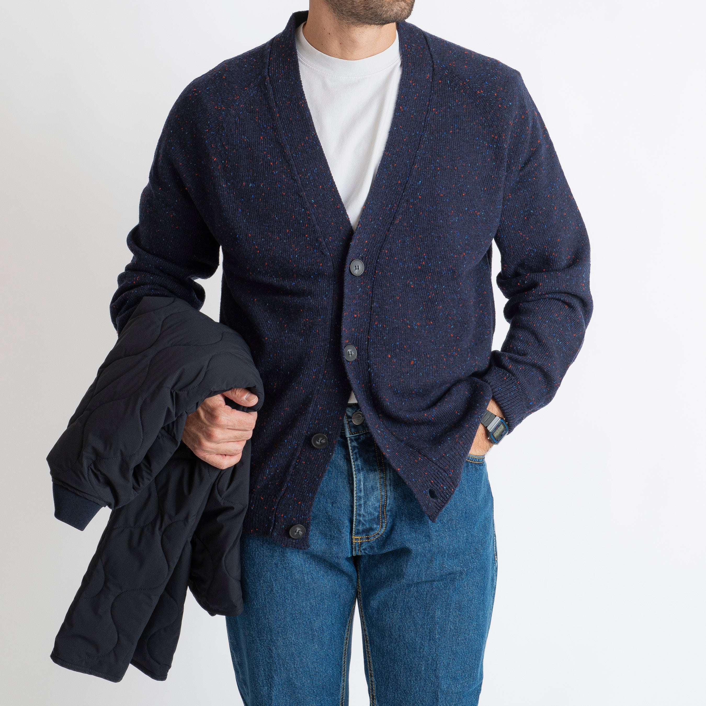 Cardigan in Lana BT16 Blu