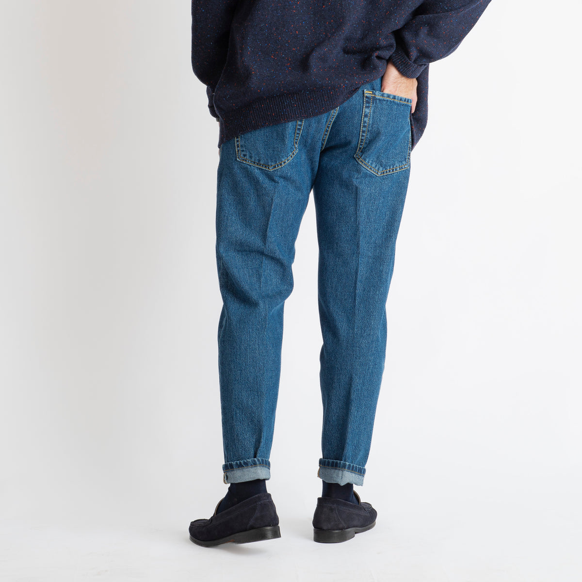 Jeans Straight Fit Stone Washed - Cotone Mercerizzato
