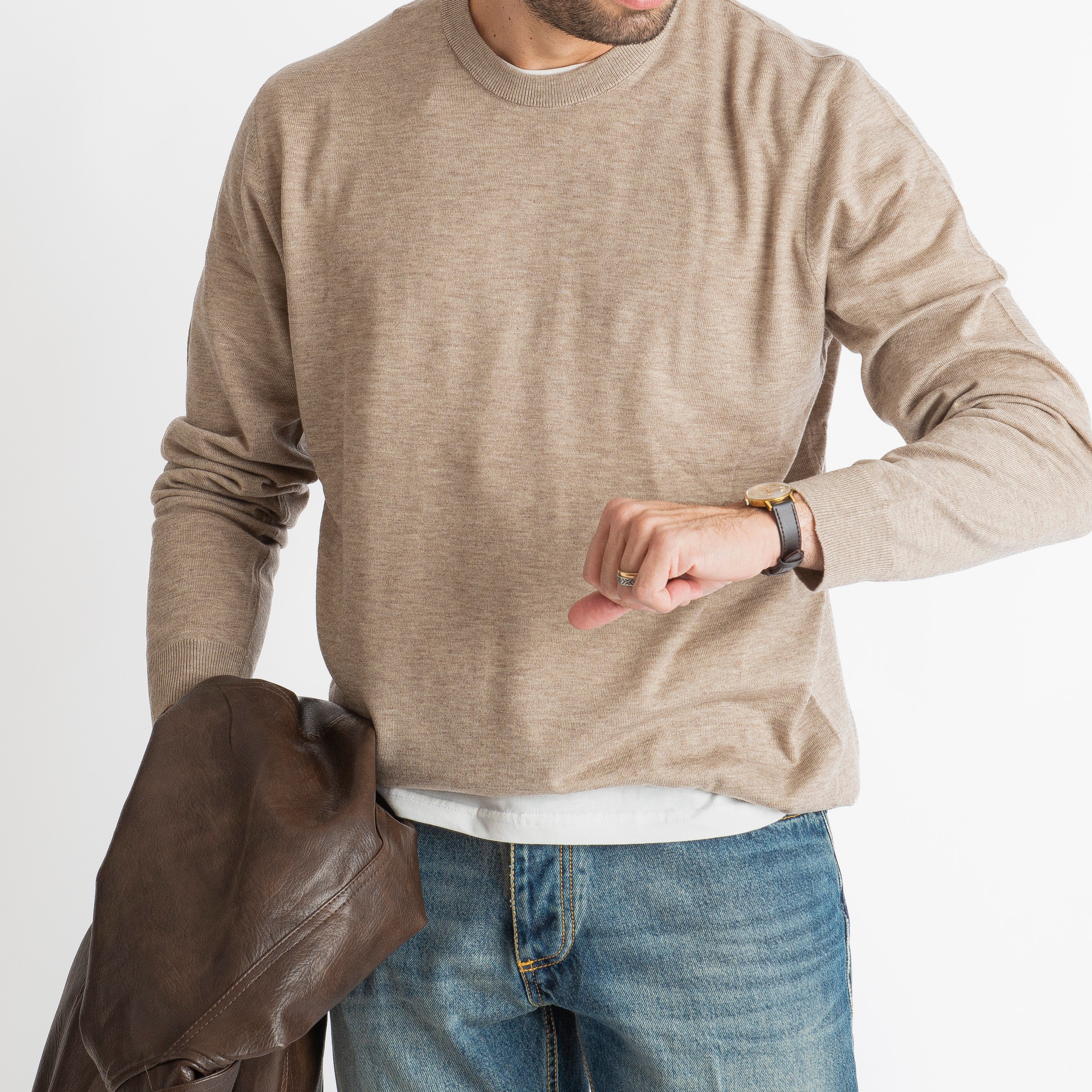 Maglioncino Girocollo X701 Beige