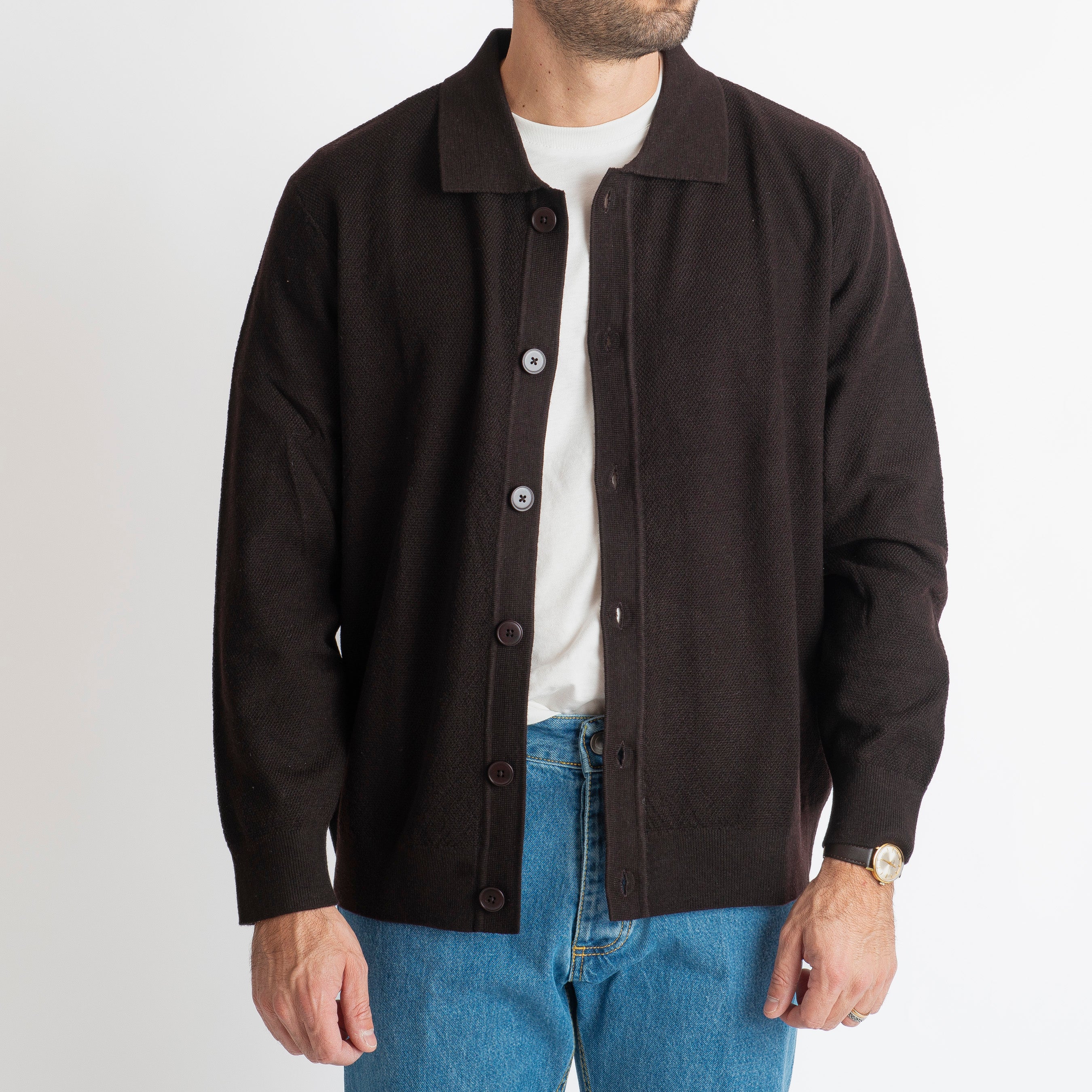 Cardigan con Bottoni Malaga Testa di Moro