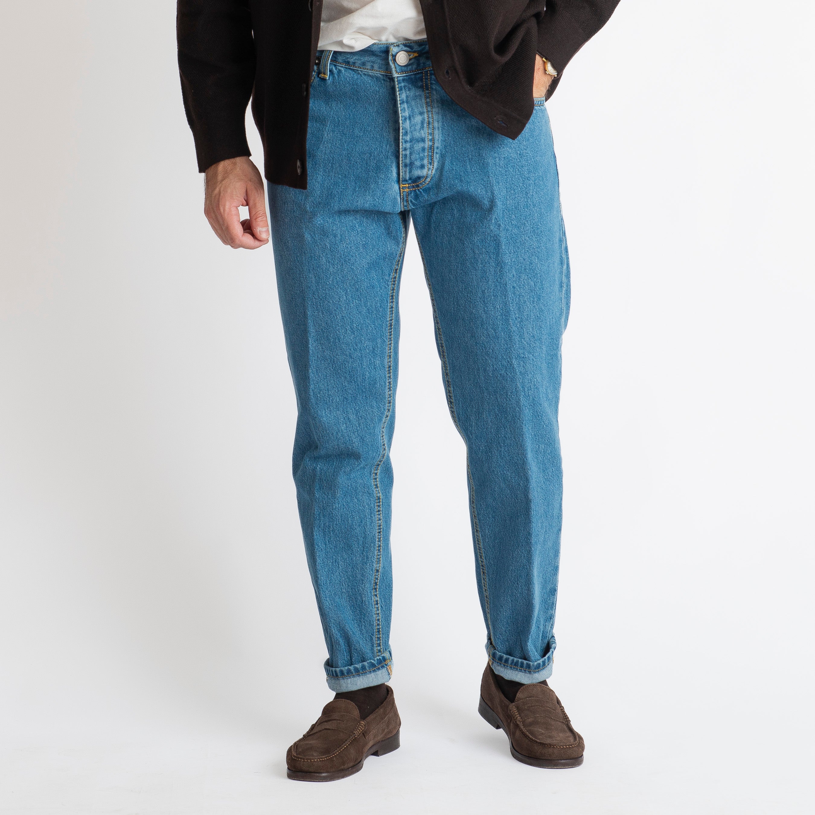 Jeans Straight Fit Blu Heritage 2.0 - Cotone Mercerizzato