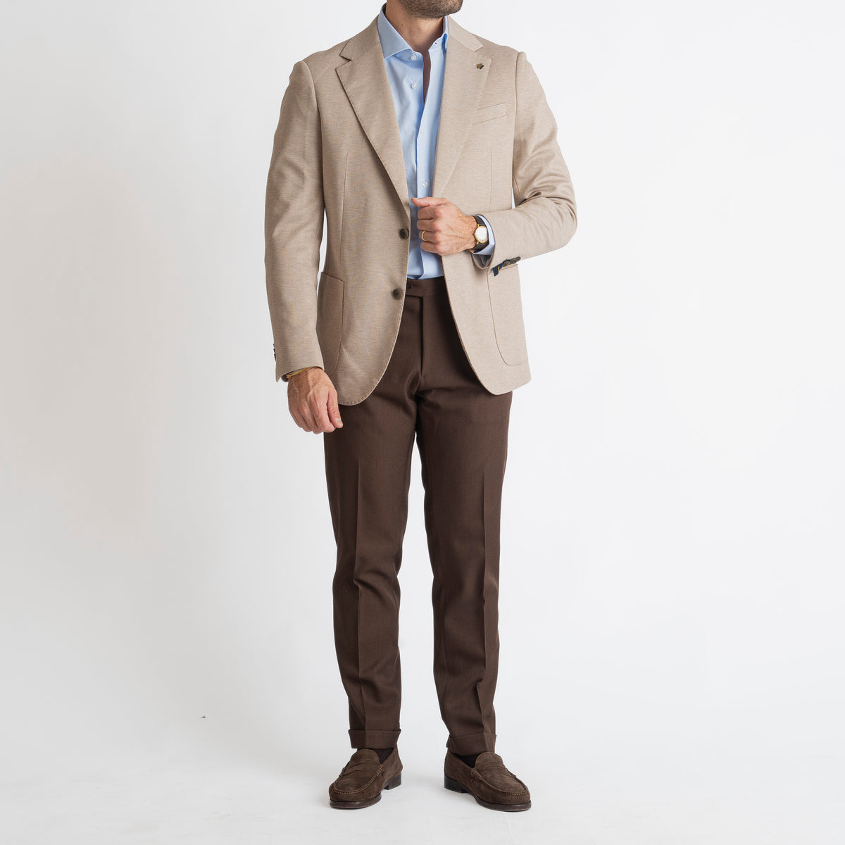 Camicia Mille Righe Celeste 254