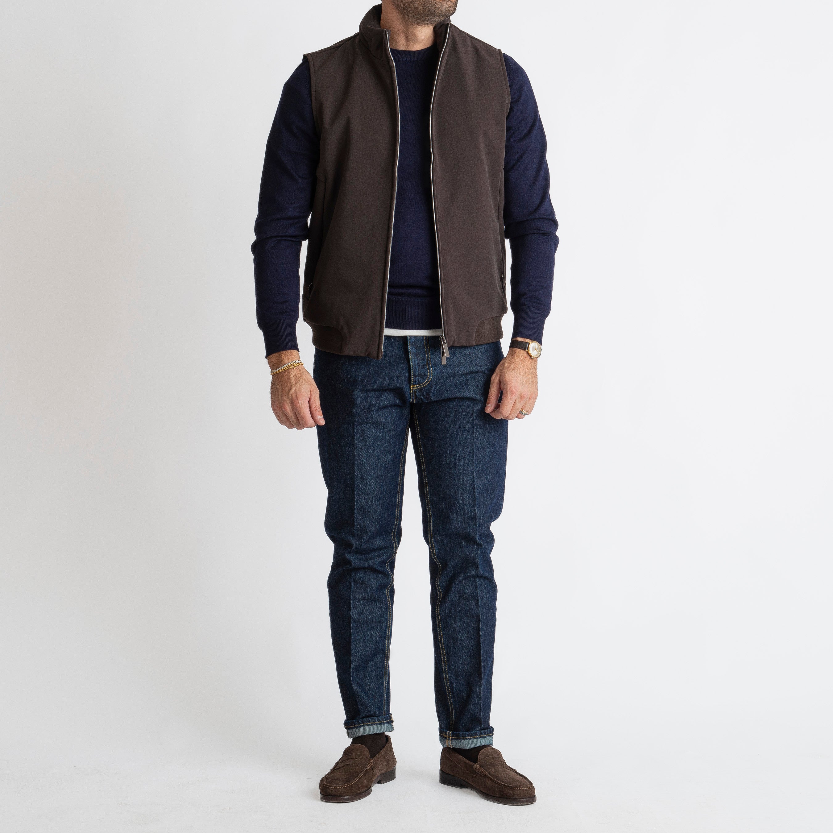 Gilet con Zip Testa di Moro