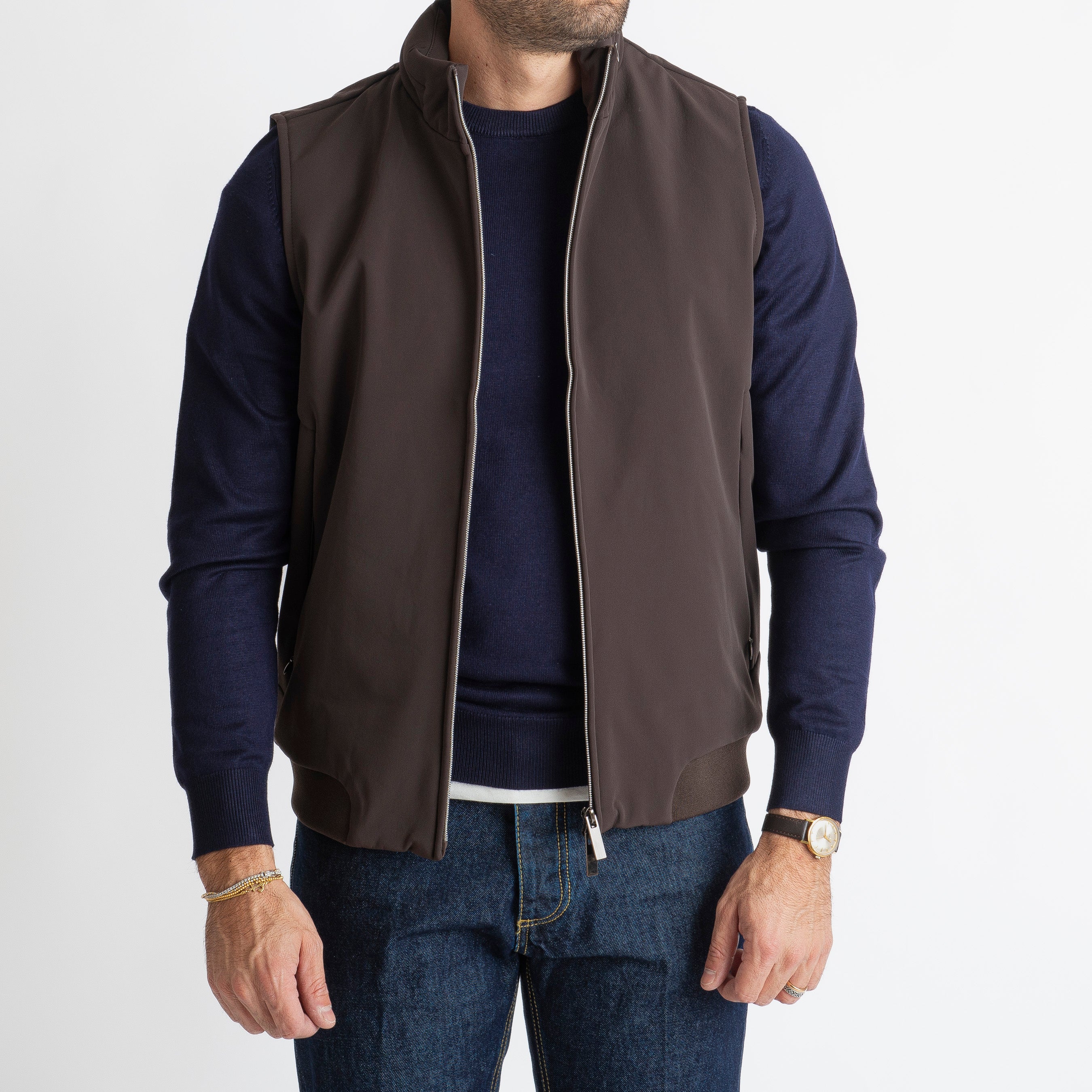 Gilet con Zip Testa di Moro