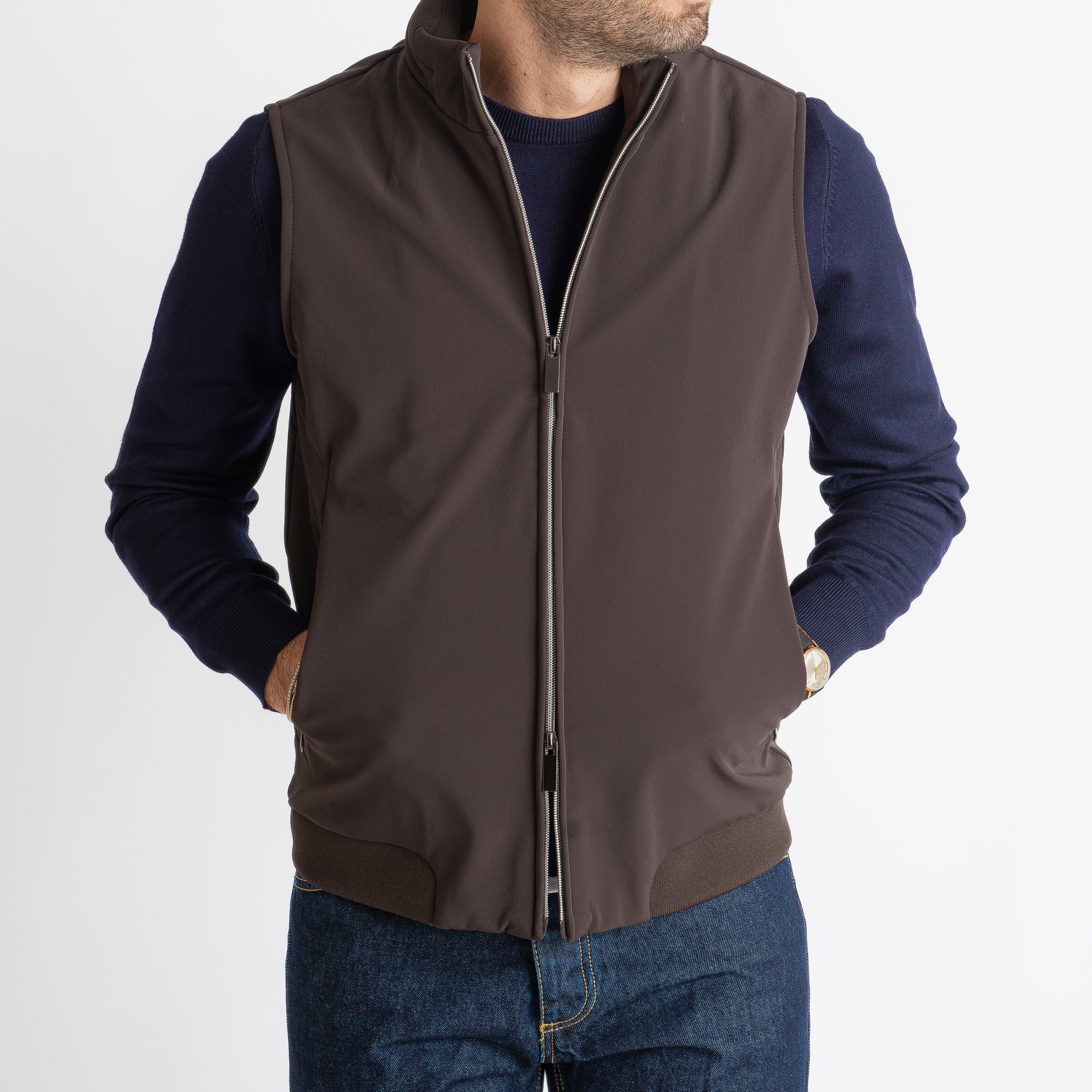 Gilet con Zip Testa di Moro