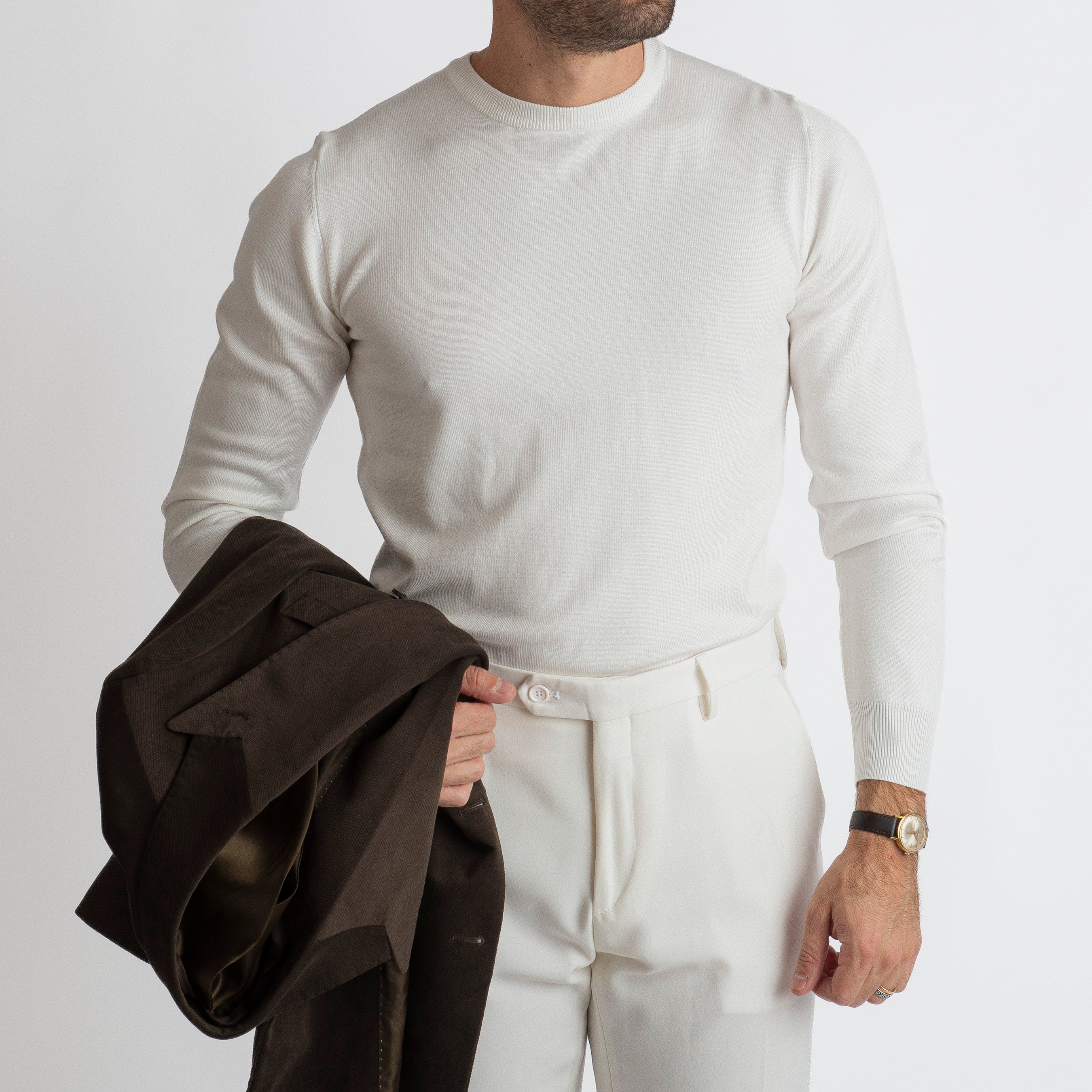 Maglione Girocollo Panna