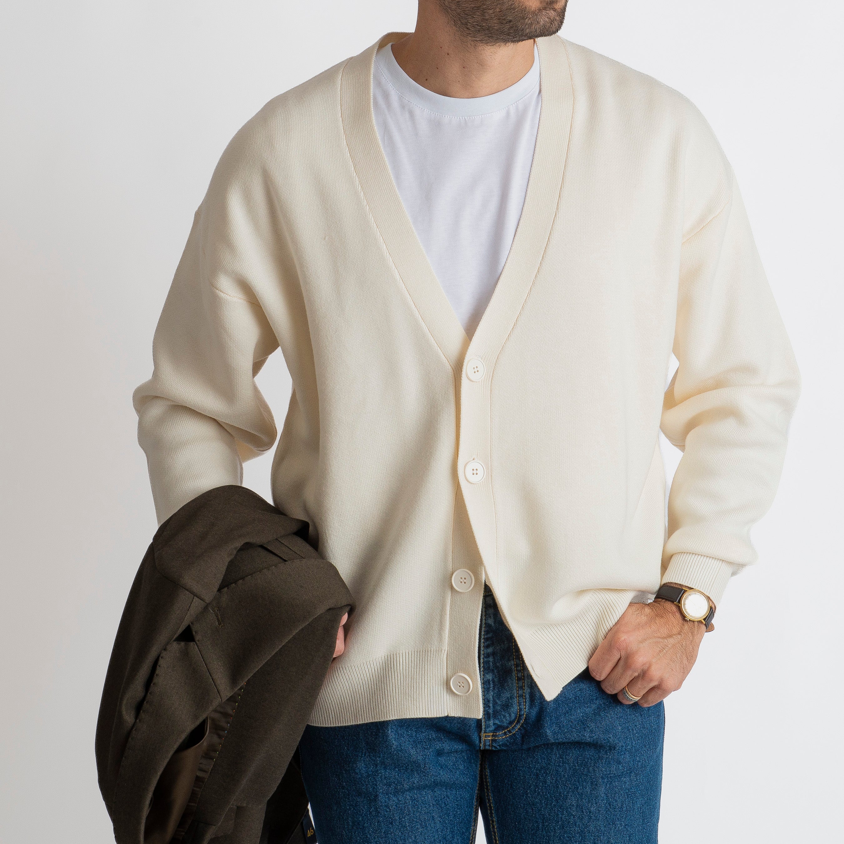 Cardigan Over Size Panna