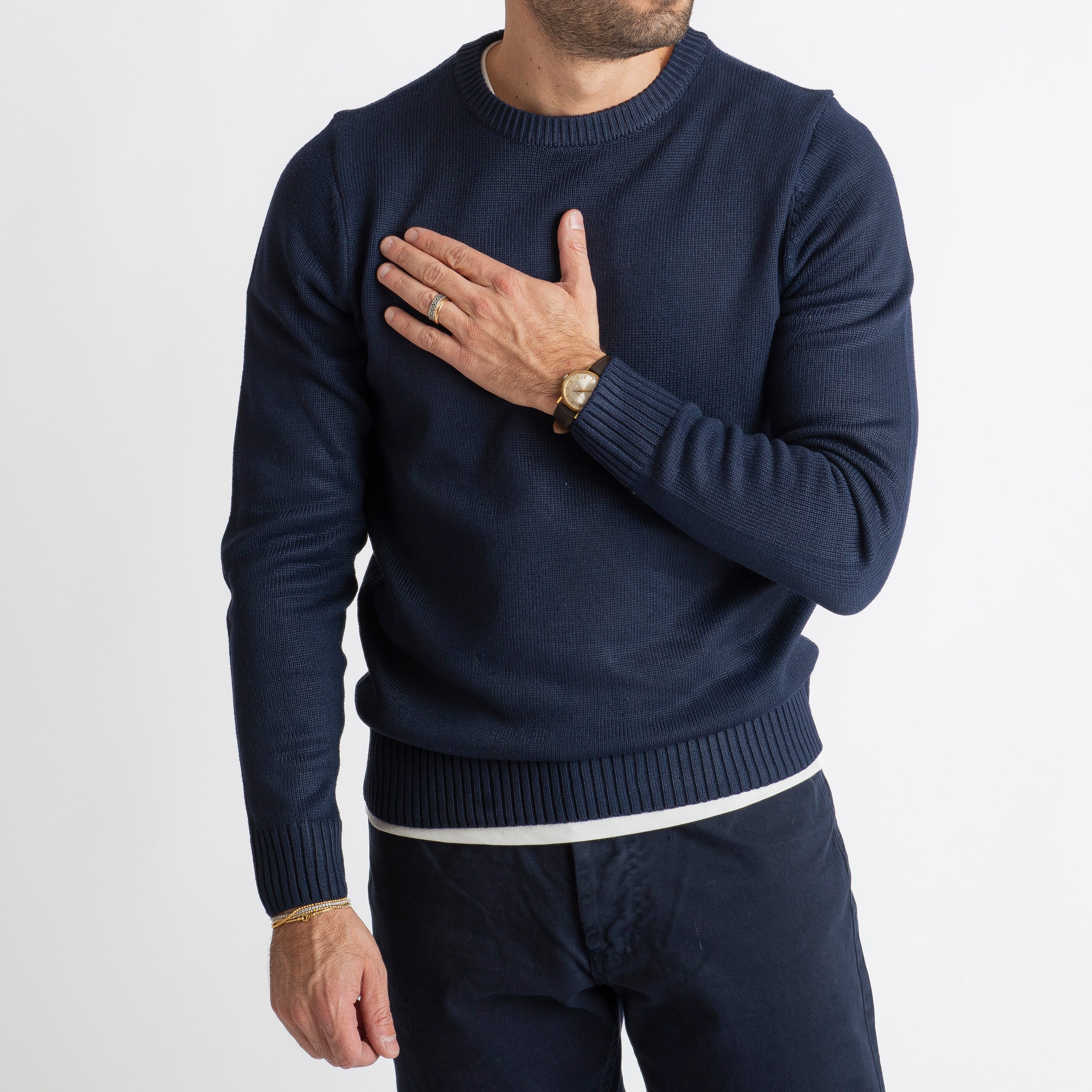 Maglione Girocollo Costa Inglese Blu