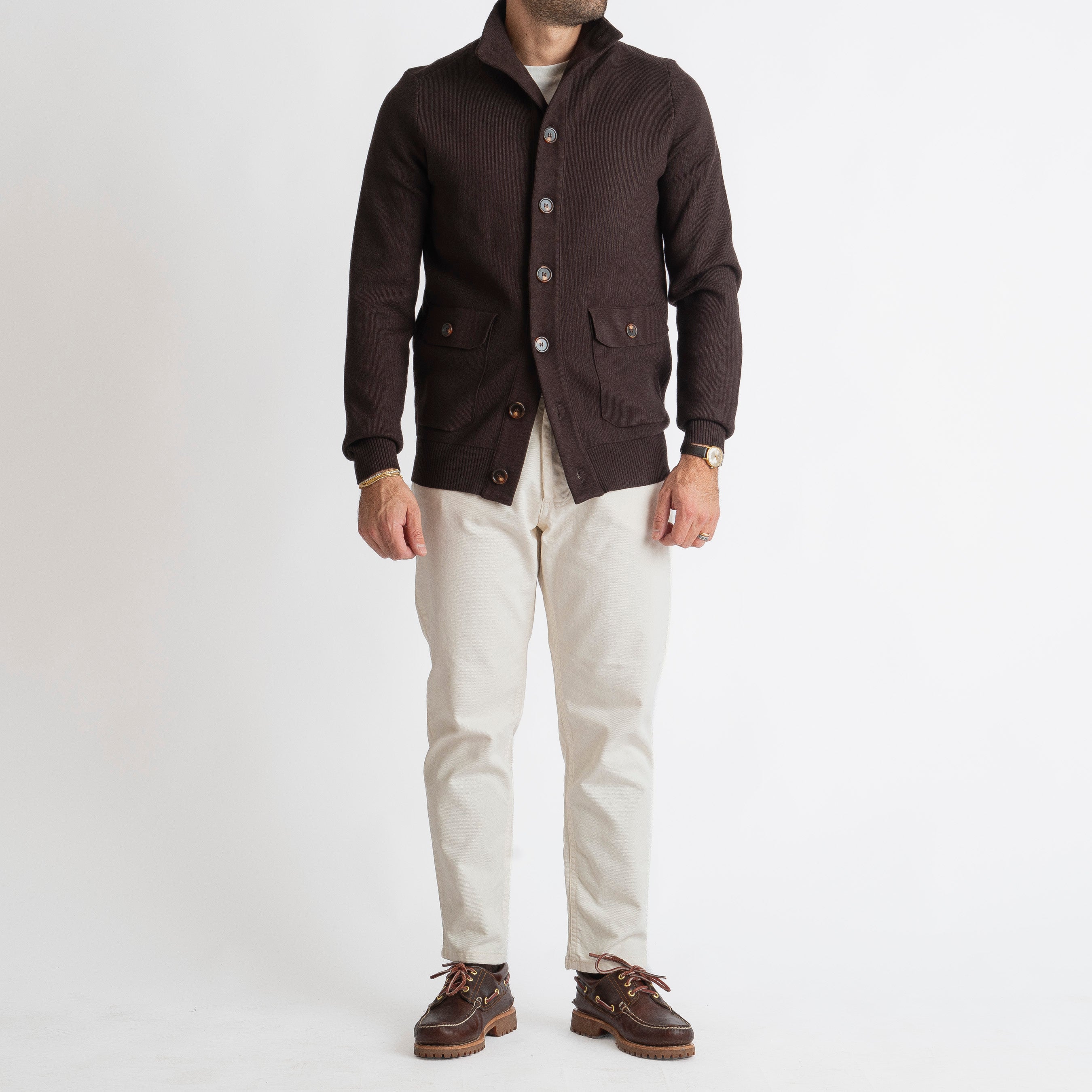 Cardigan con Bottoni Testa di Moro