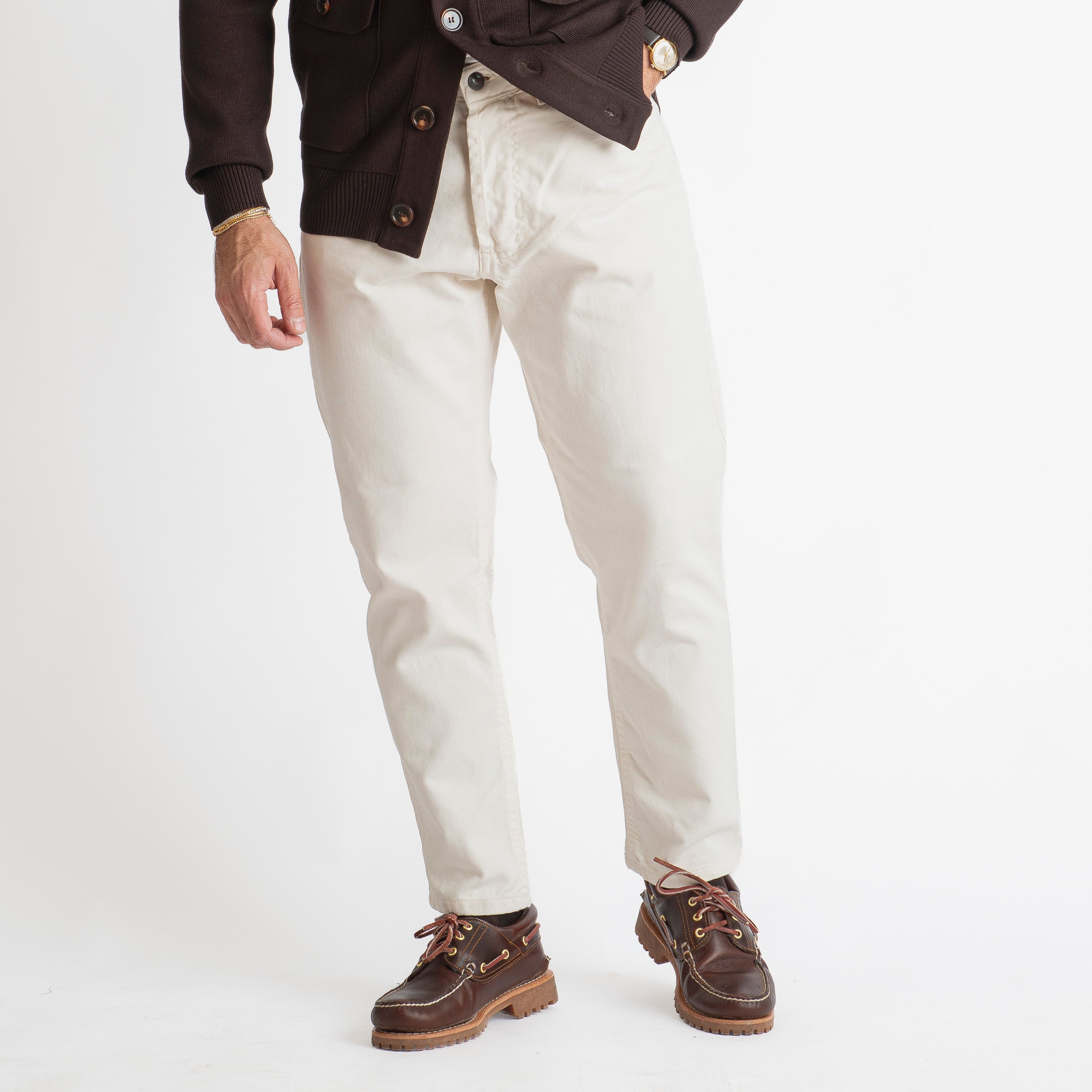 Pantalone Cinque Tasche Panna