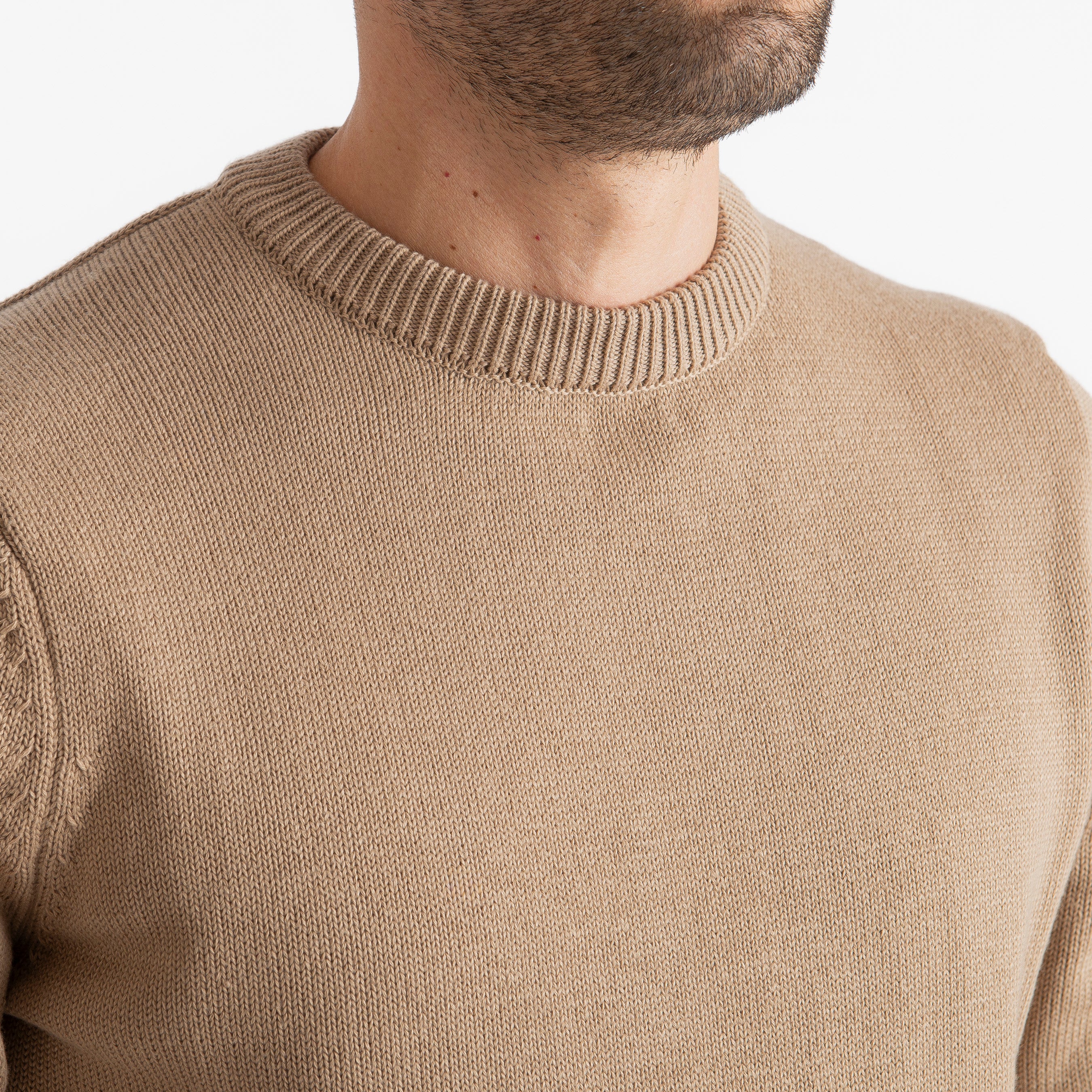 Maglione Girocollo Costa Inglese Beige