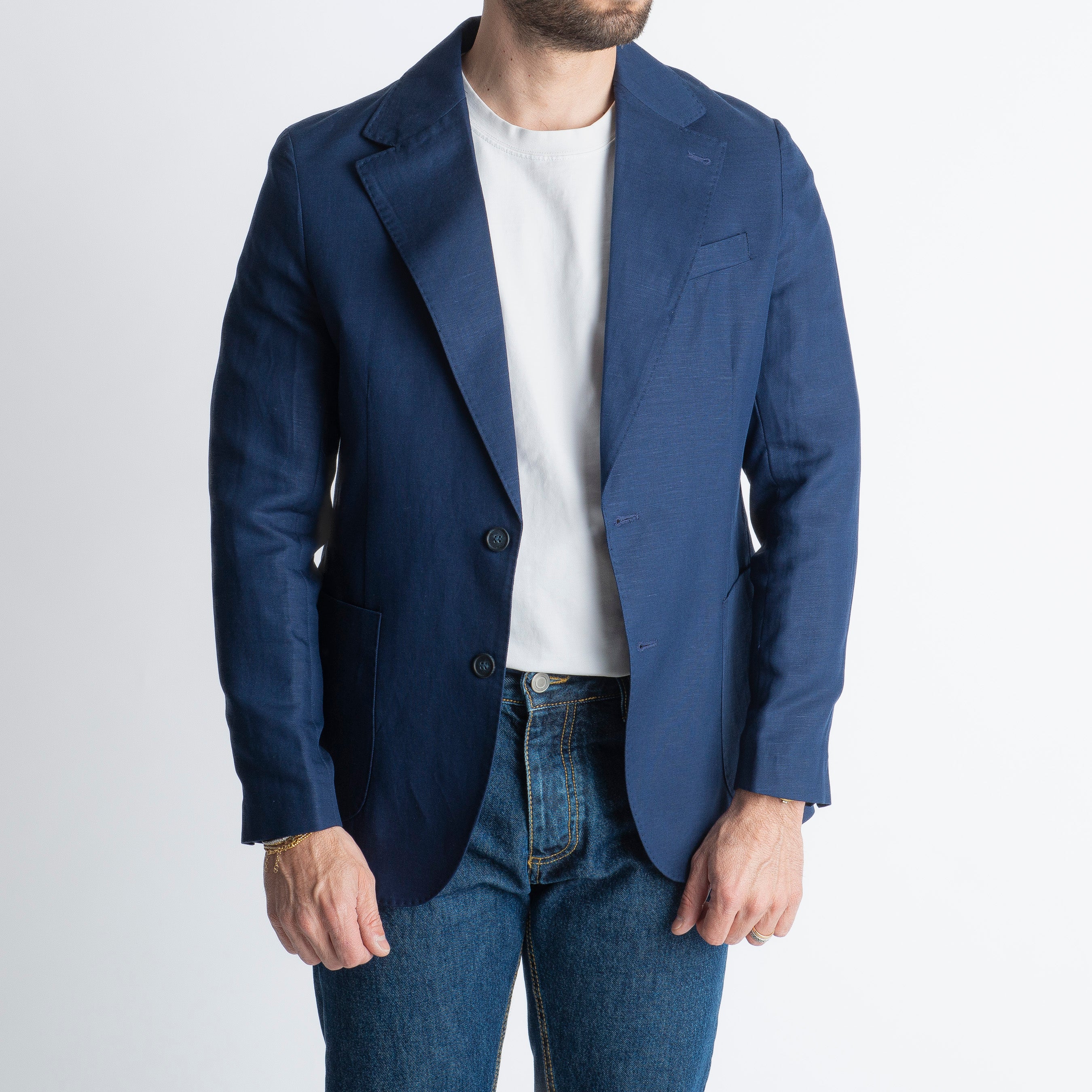 Giacca Atrani in Lino Blu