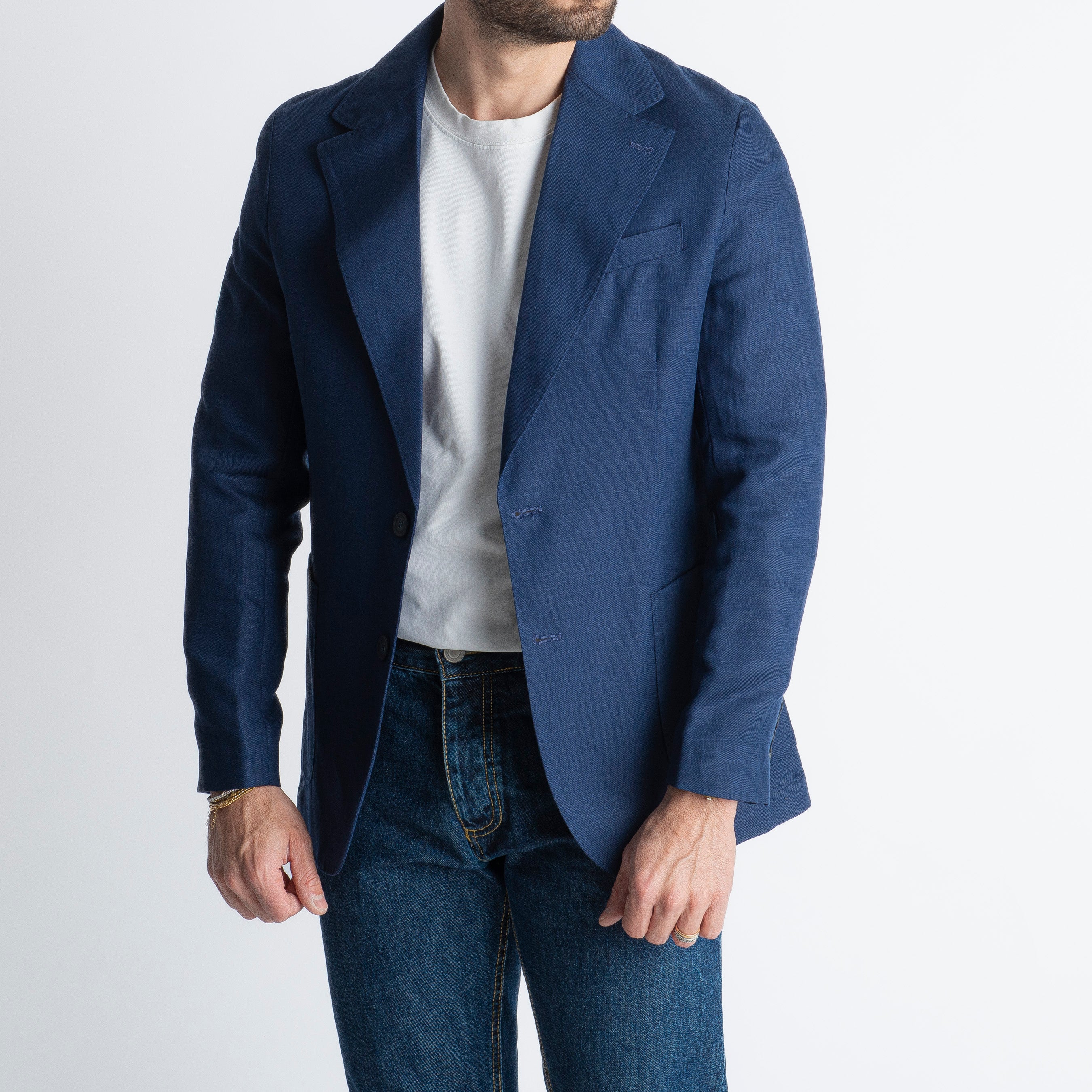 Giacca Atrani in Lino Blu