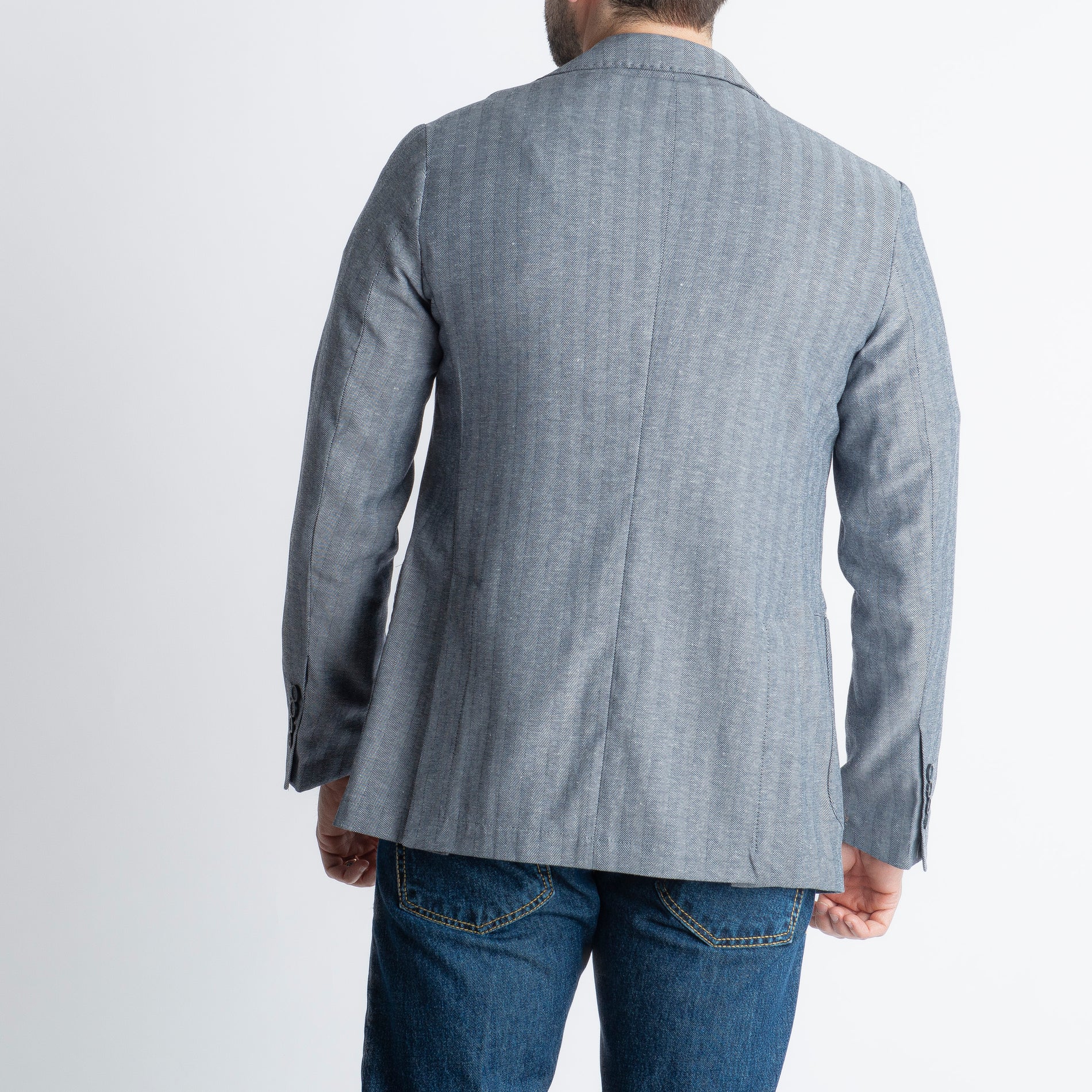 Giacca Praiano in Lino Blu