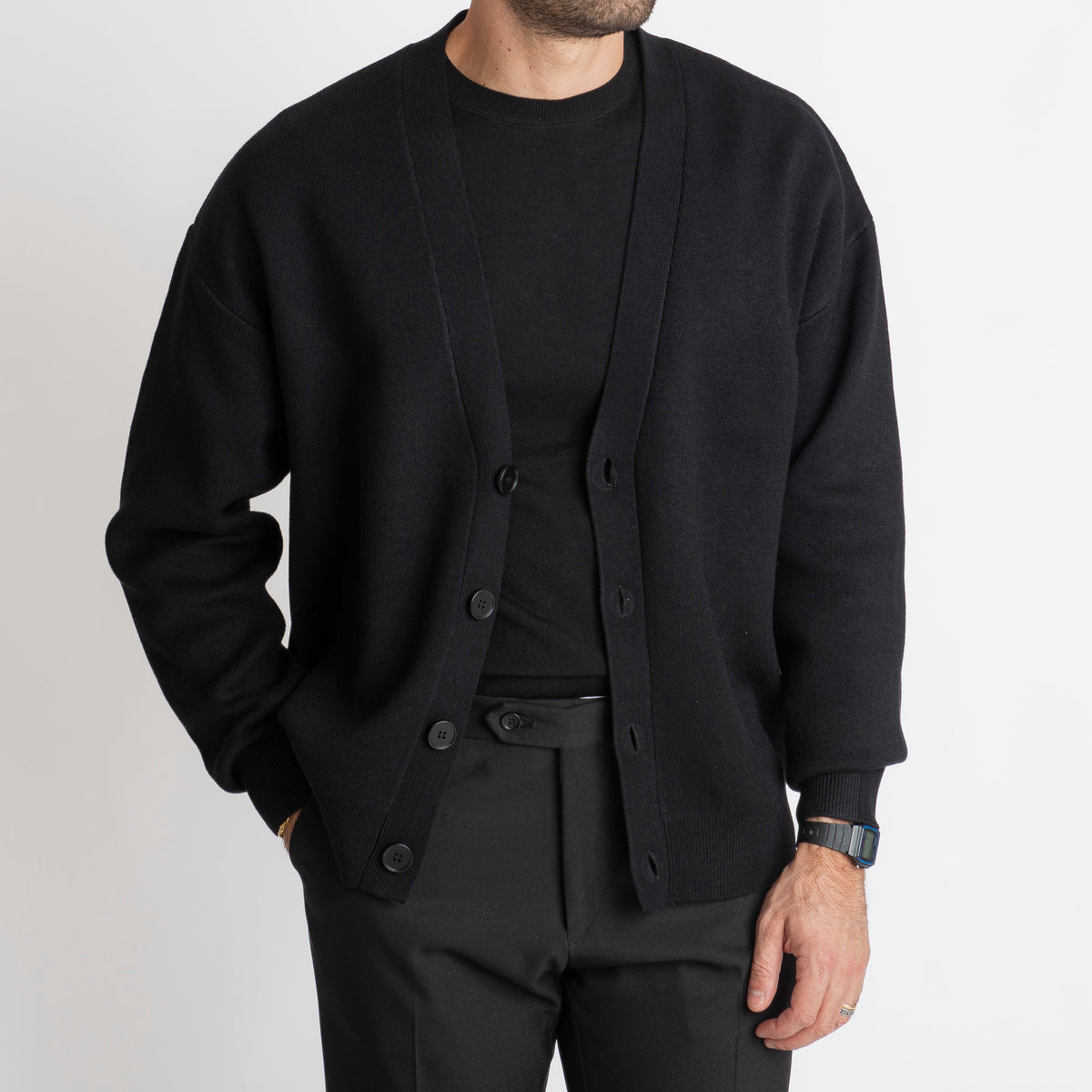 T-shirt In Filo X871 Nero